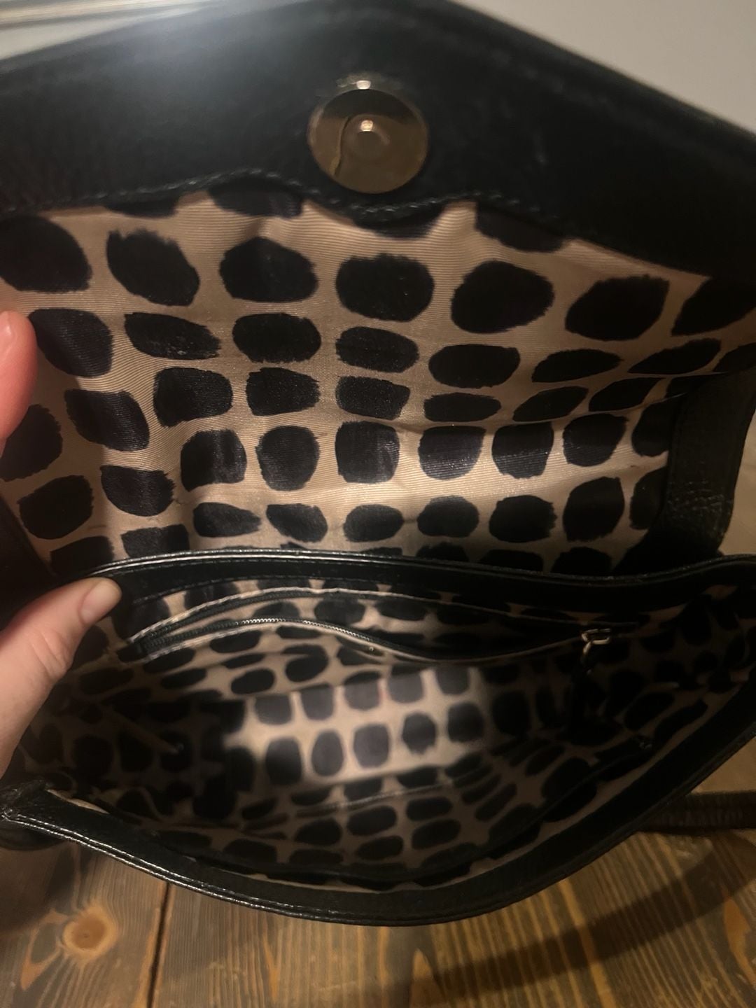 Kate Spade Spencer Court Lavinia Crossbody Bag Black Pebbled Leather 5