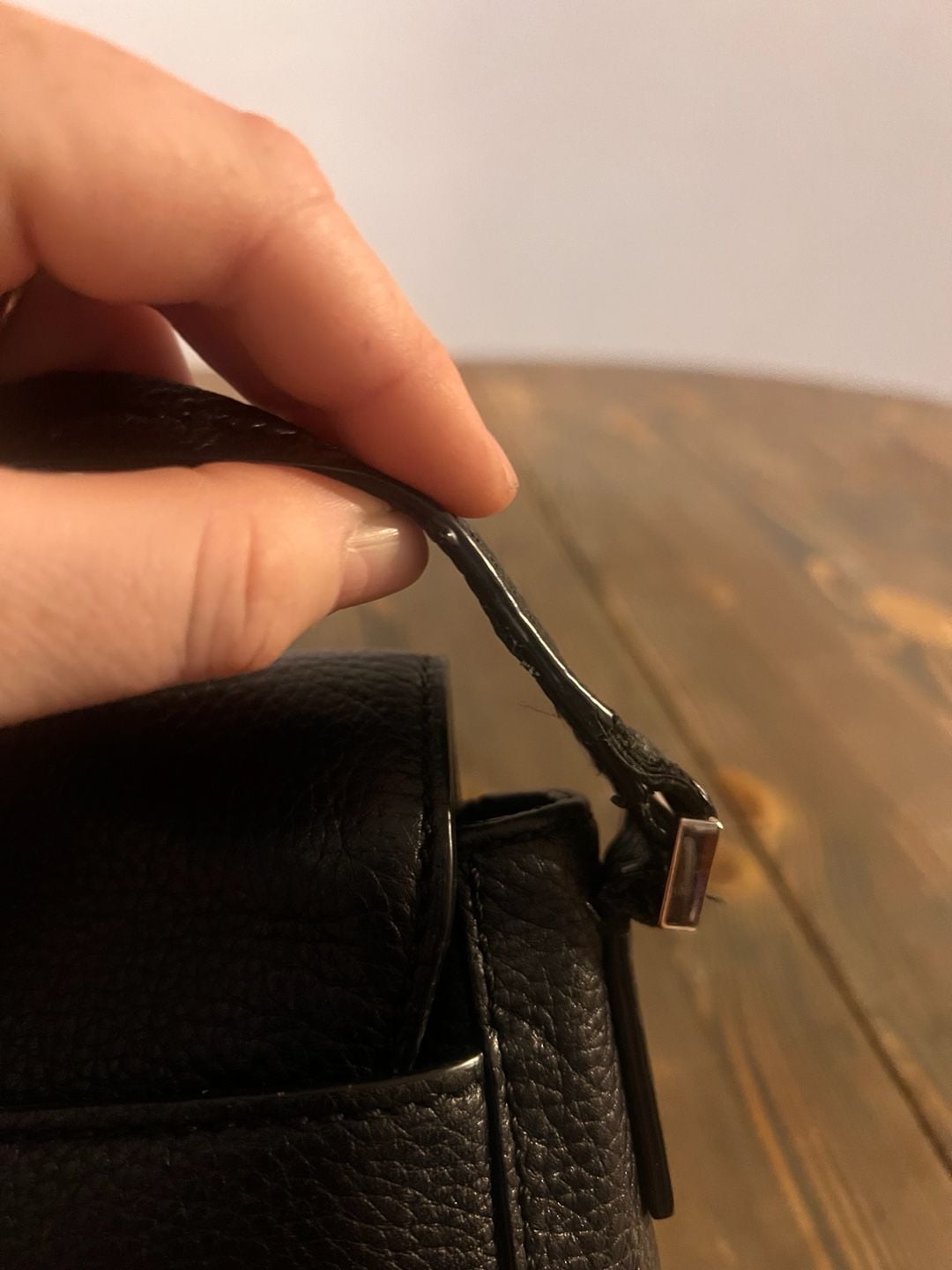 Kate Spade Spencer Court Lavinia Crossbody Bag Black Pebbled Leather 8