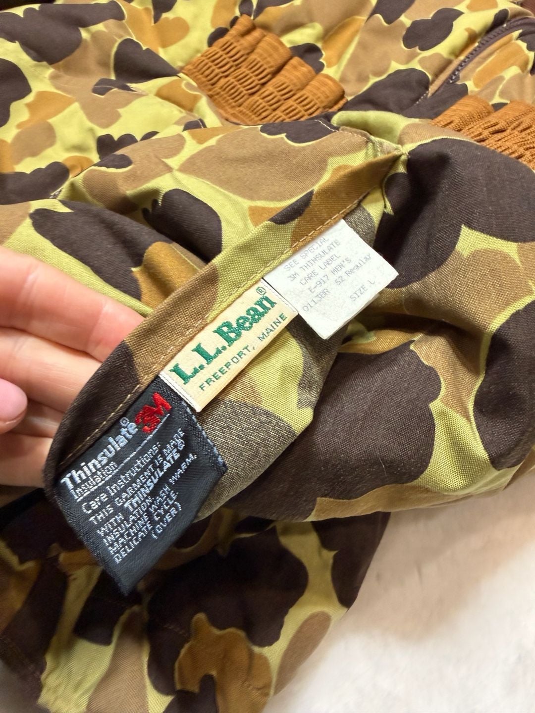 Vintage 80's LL Bean Duck Camo Hunting Jacket / Coat Size Large Made in USA - , 8