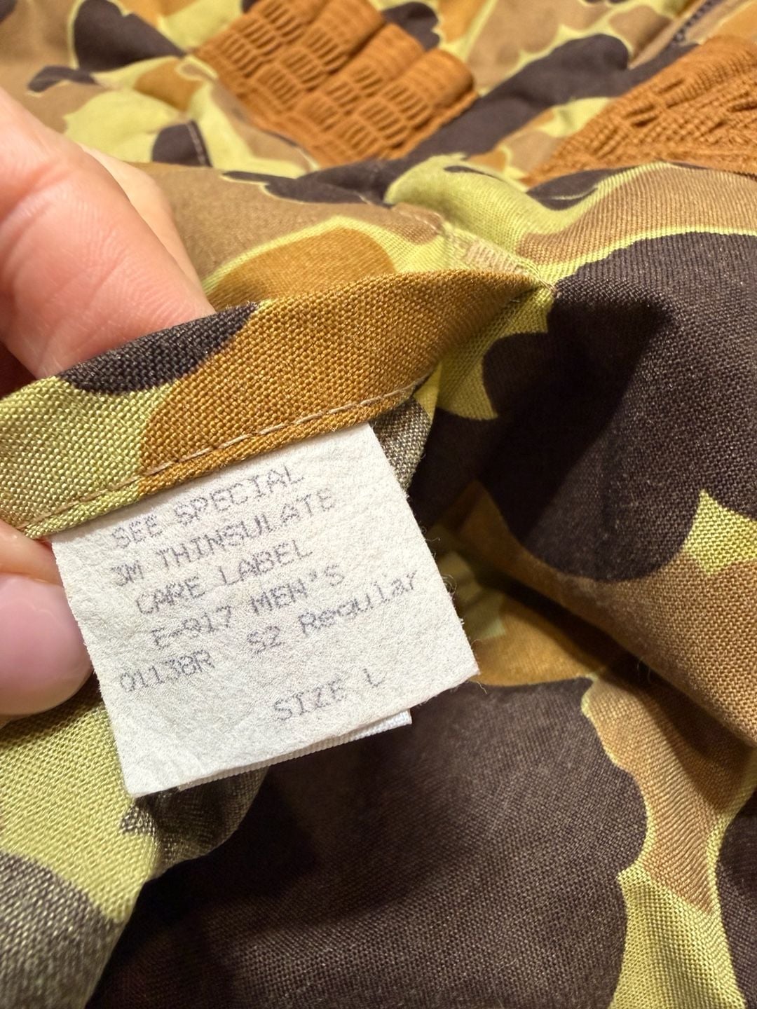 Vintage 80's LL Bean Duck Camo Hunting Jacket / Coat Size Large Made in USA - , 9