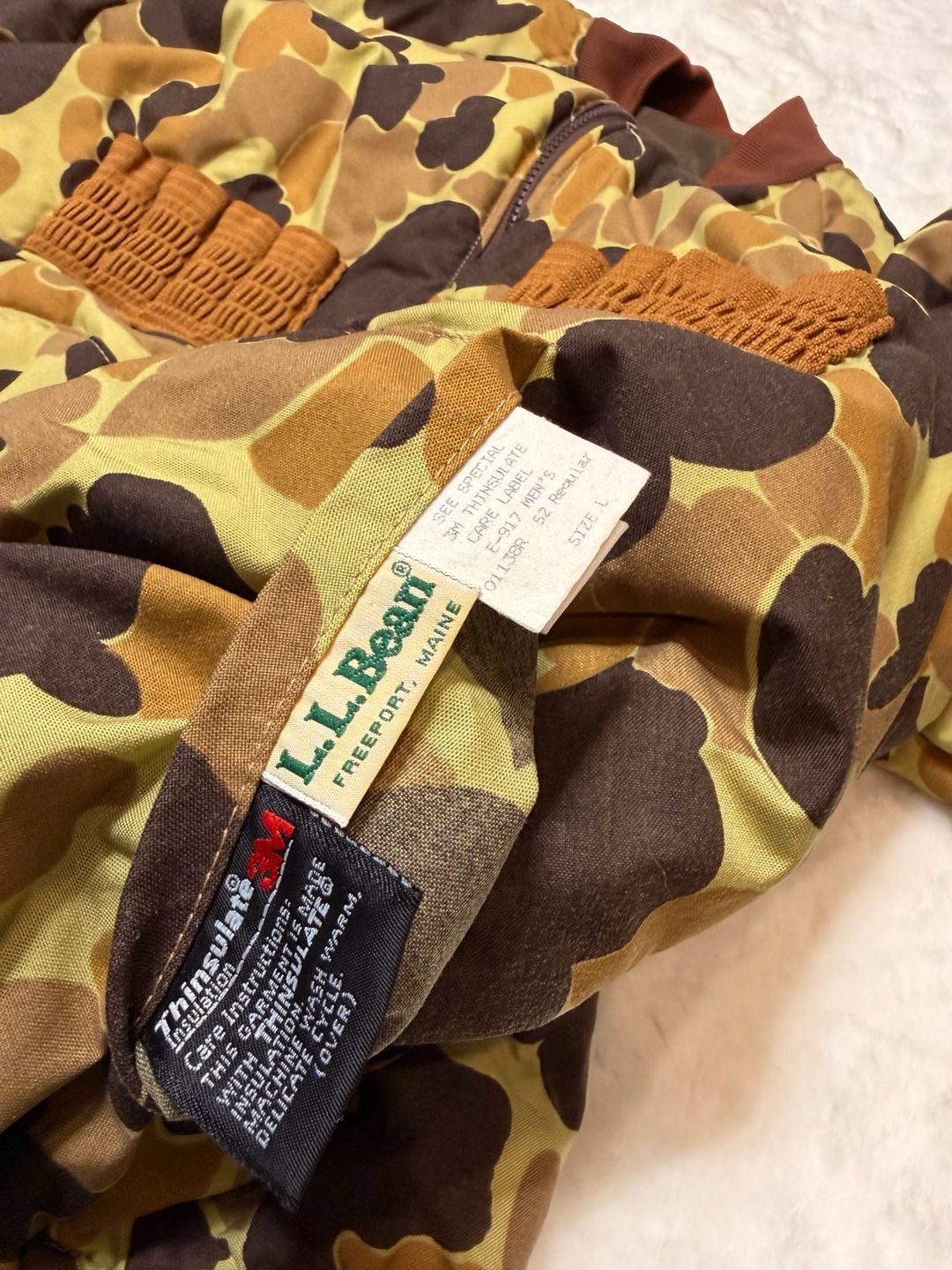 Vintage 80's LL Bean Duck Camo Hunting Jacket / Coat Size Large Made in USA - , 11