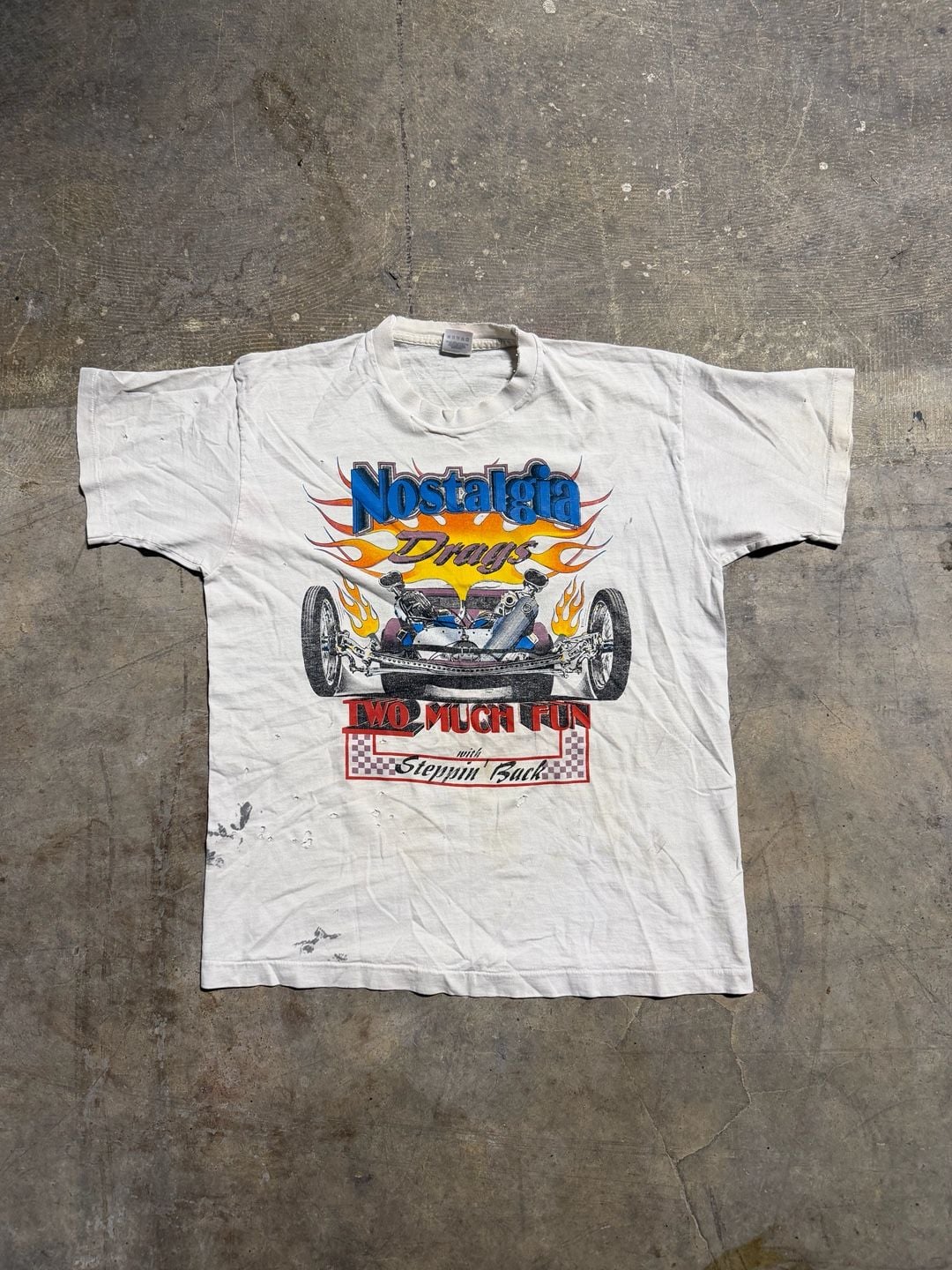 Fruit of the Loom Nostalgia Drags T-Shirt Size L Vintage Drag Racing 2