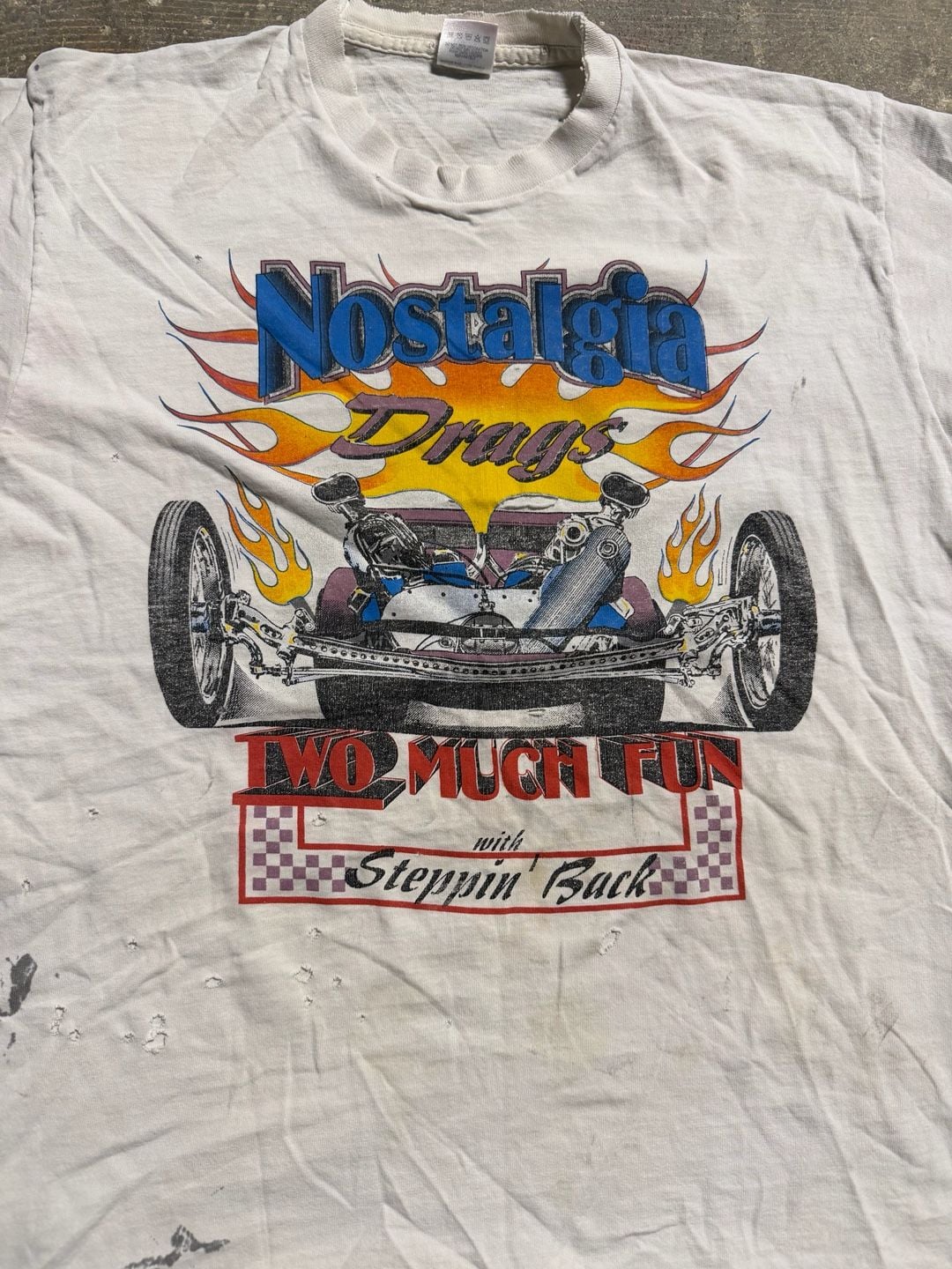 Fruit of the Loom Nostalgia Drags T-Shirt Size L Vintage Drag Racing 3