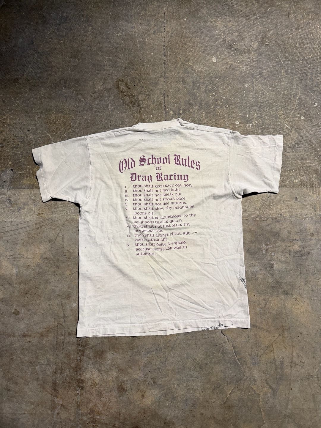 Fruit of the Loom Nostalgia Drags T-Shirt Size L Vintage Drag Racing 5