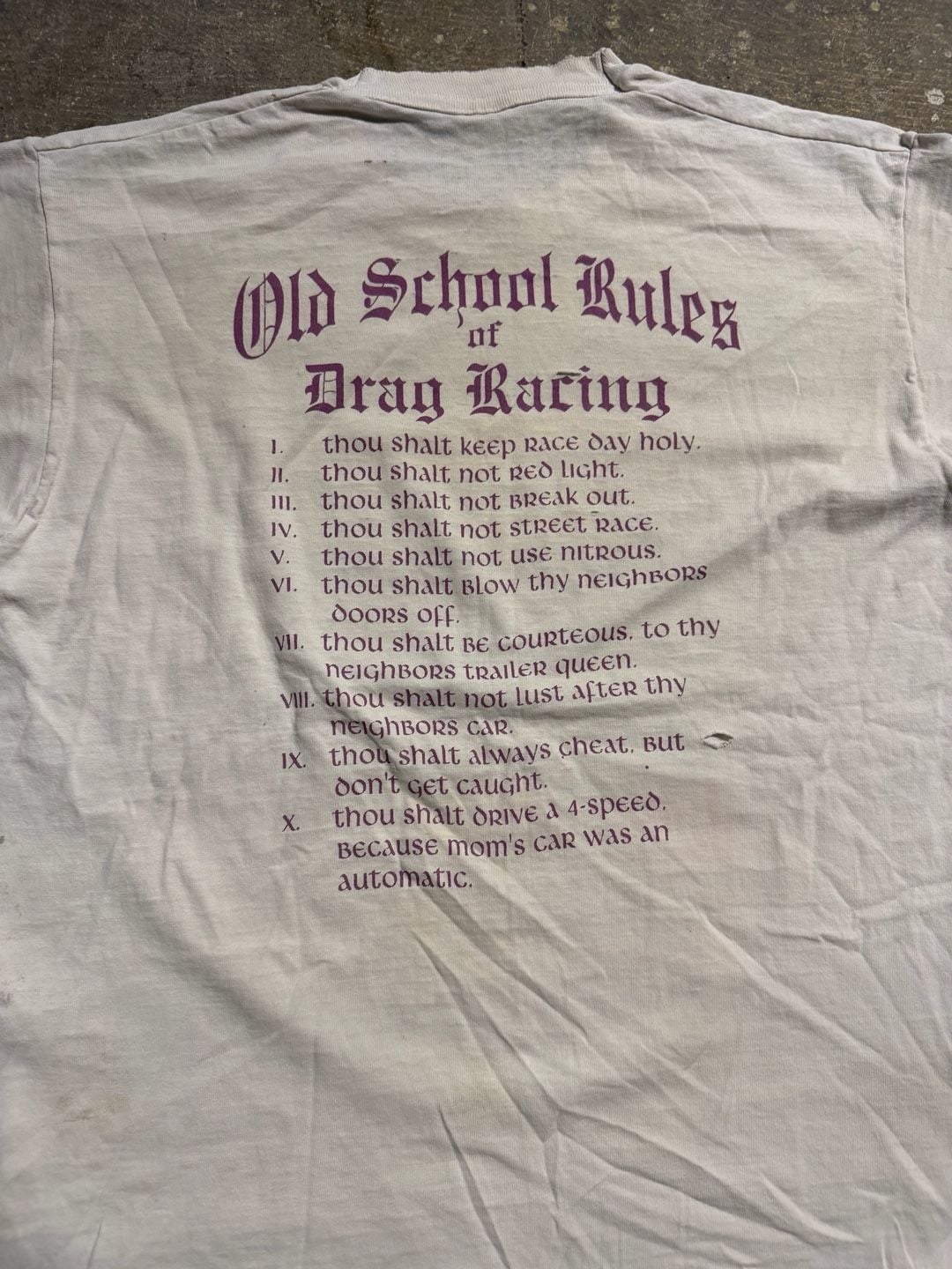 Fruit of the Loom Nostalgia Drags T-Shirt Size L Vintage Drag Racing 6