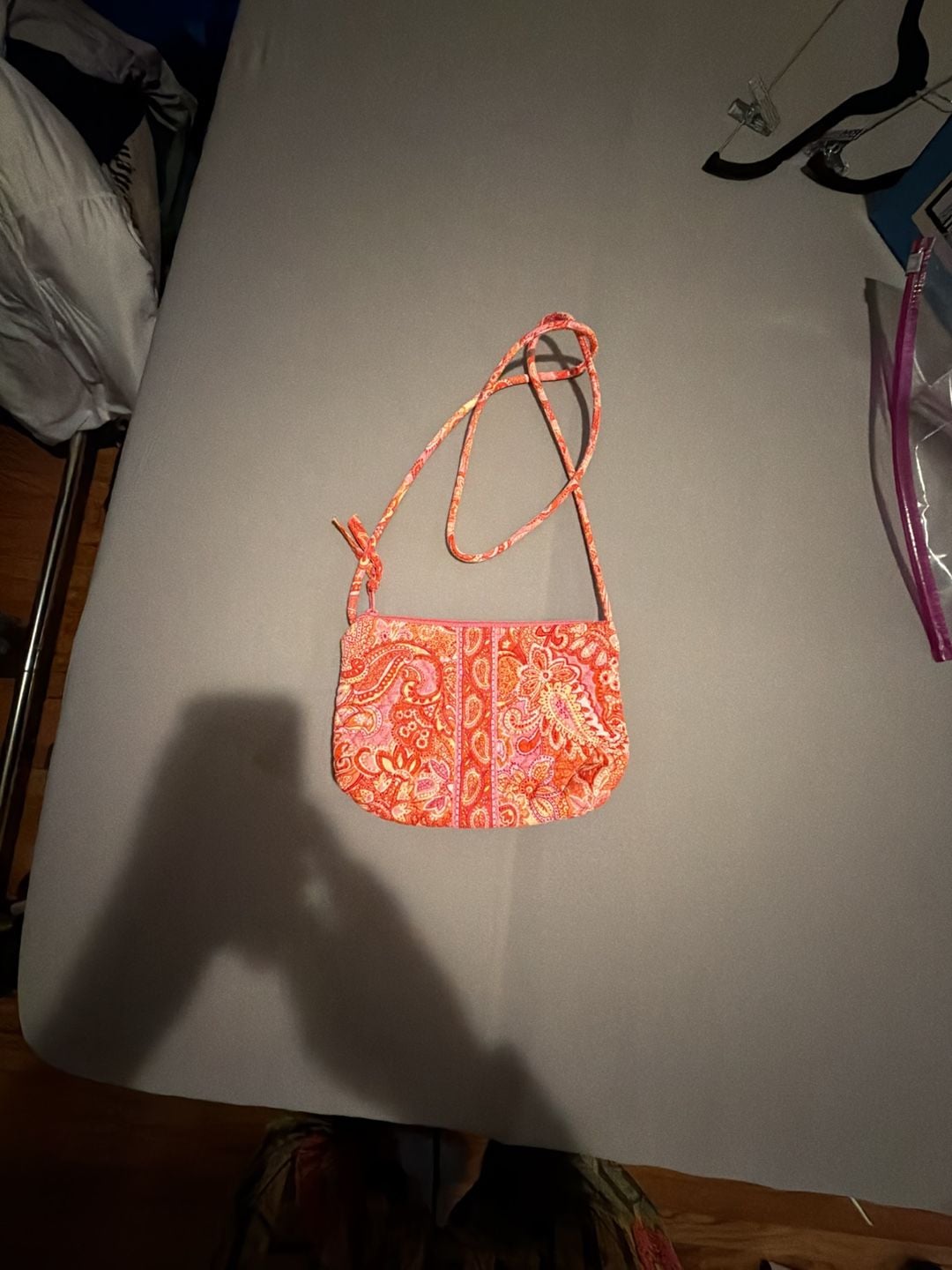 Vera Bradley Sherbet Paisley Mini Crossbody Bag Orange Pink (z-2) 2