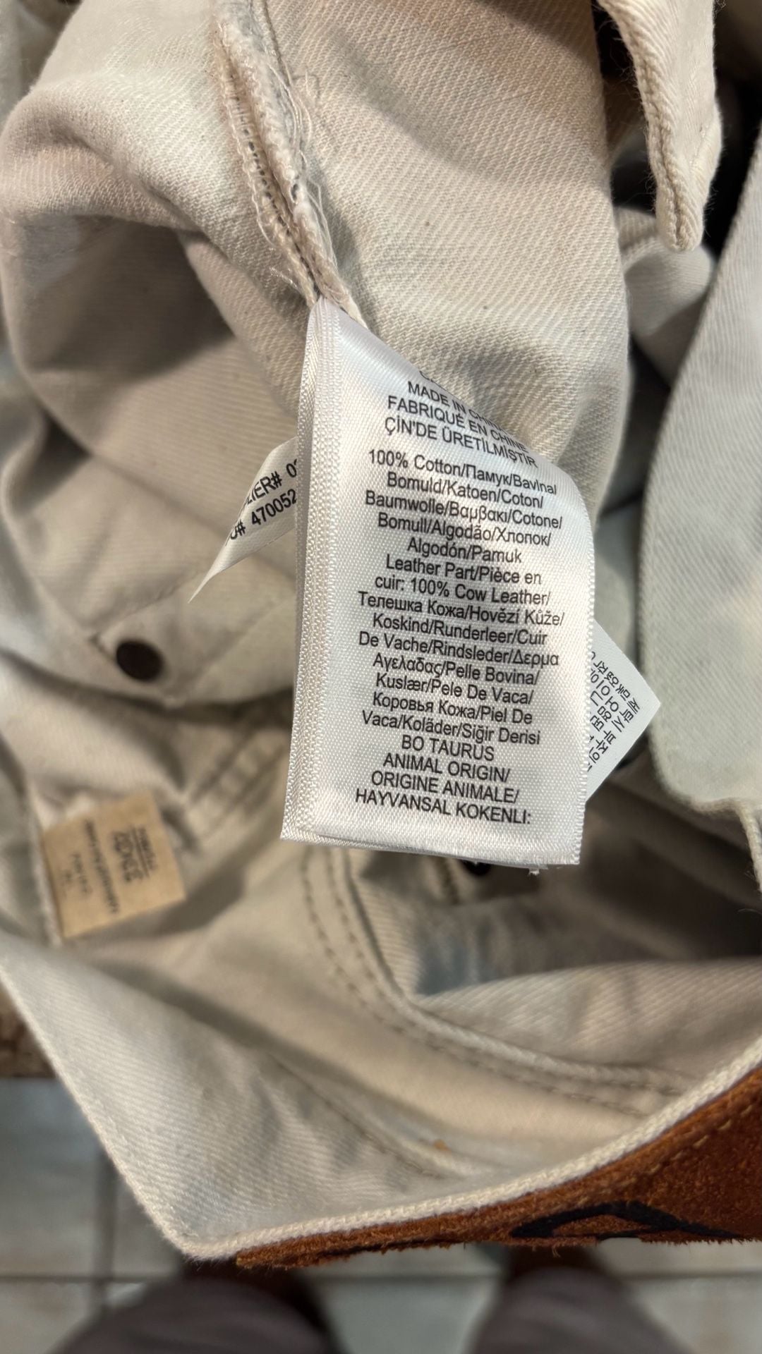 RRL Ralph Lauren Straight Leg  selvedge Jeans 33x32 Off White Cotton Denim 7