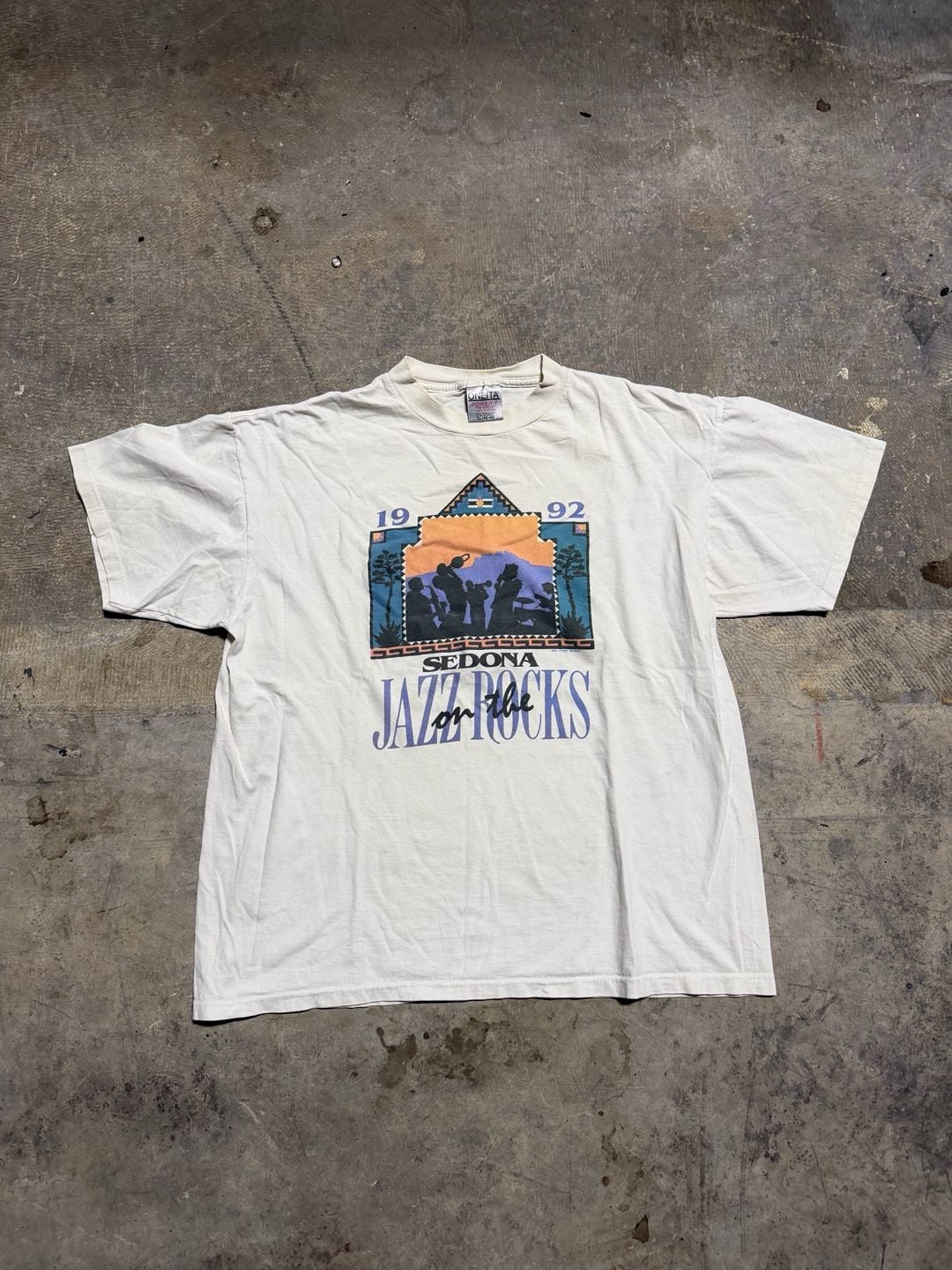Vintage Oneita 1992 Sedona Jazz On The Rocks T-Shirt XL 2