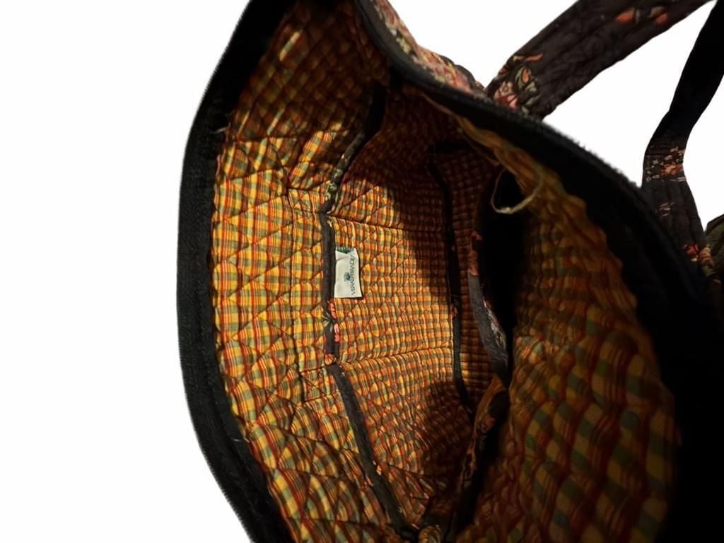 Vera Bradley Little Betsy Quilted Cotton Floral Shoulder Bag Brown (Z-3) 4