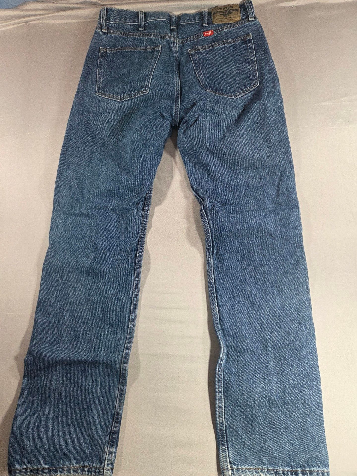 Wrangler Regular Fit Jeans 34x34 Blue Cotton Denim Straight Leg 4