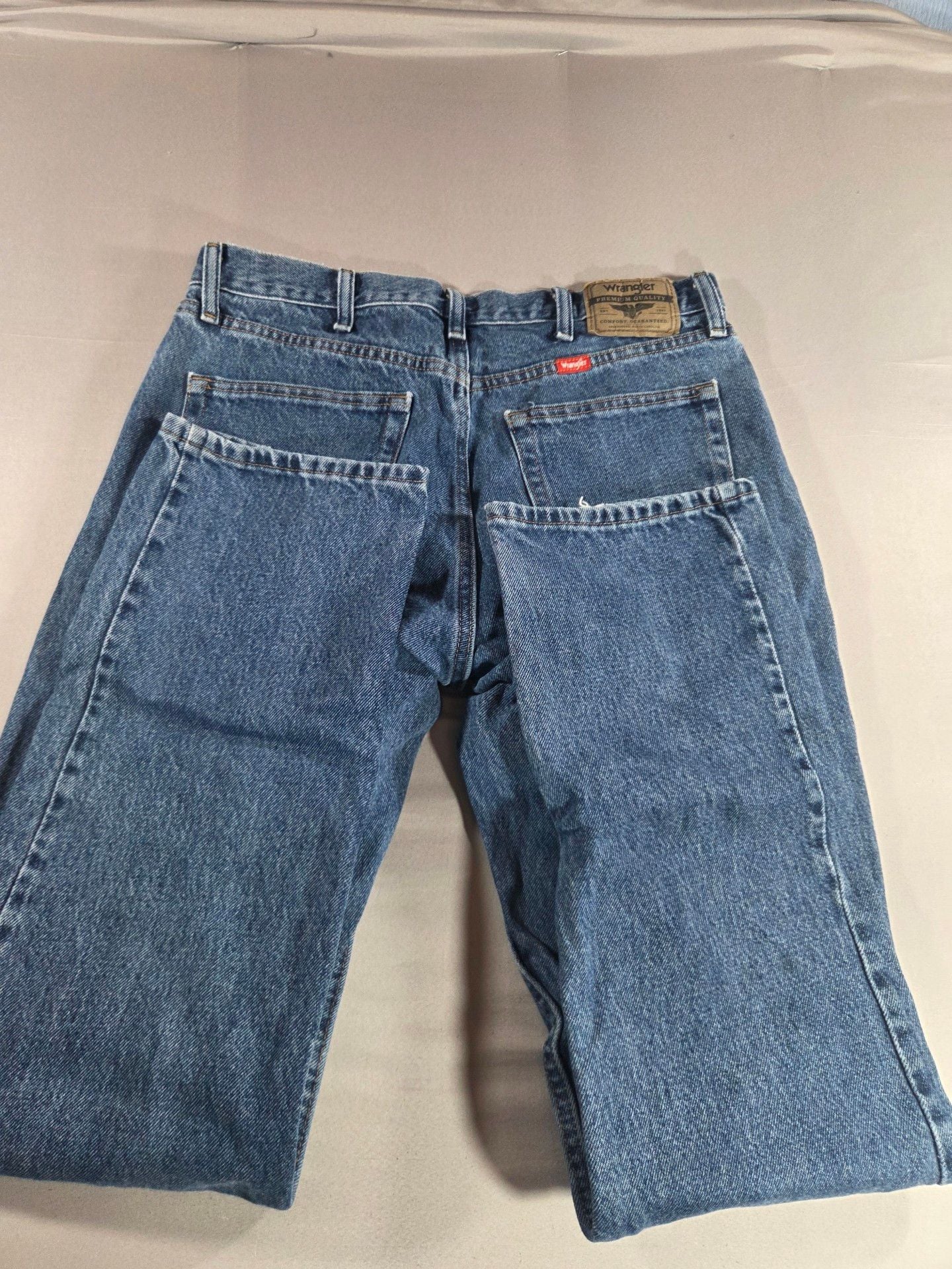 Wrangler Regular Fit Jeans 34x34 Blue Cotton Denim Straight Leg 5