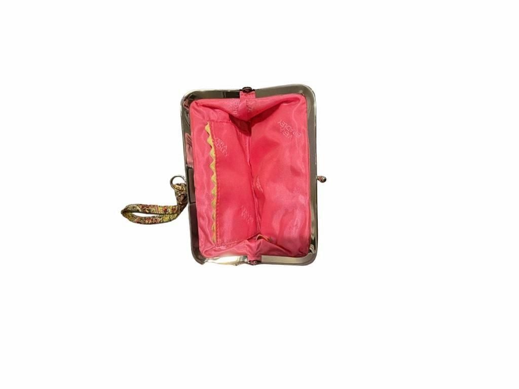 Vera Bradley Pistachio Paisley Kiss Lock Clutch Wristlet Wallet (Z-5) 4