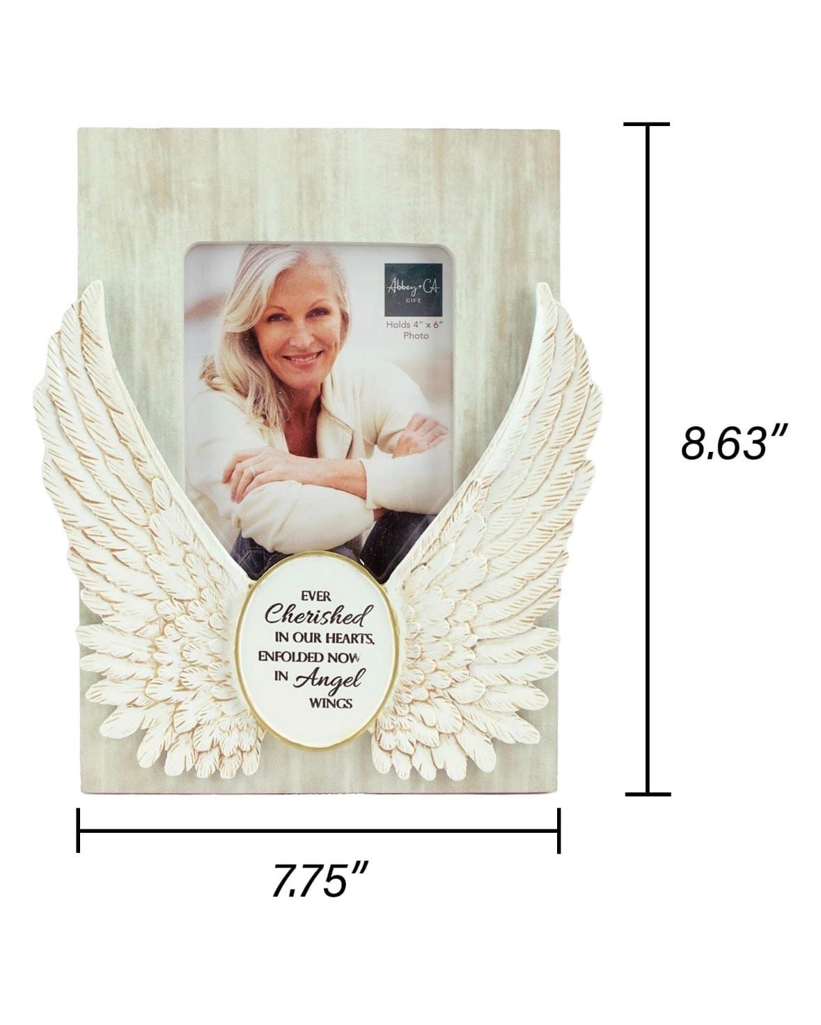 Abbey Gift Angel Wings Memorial 4x6 Photo Frame 3