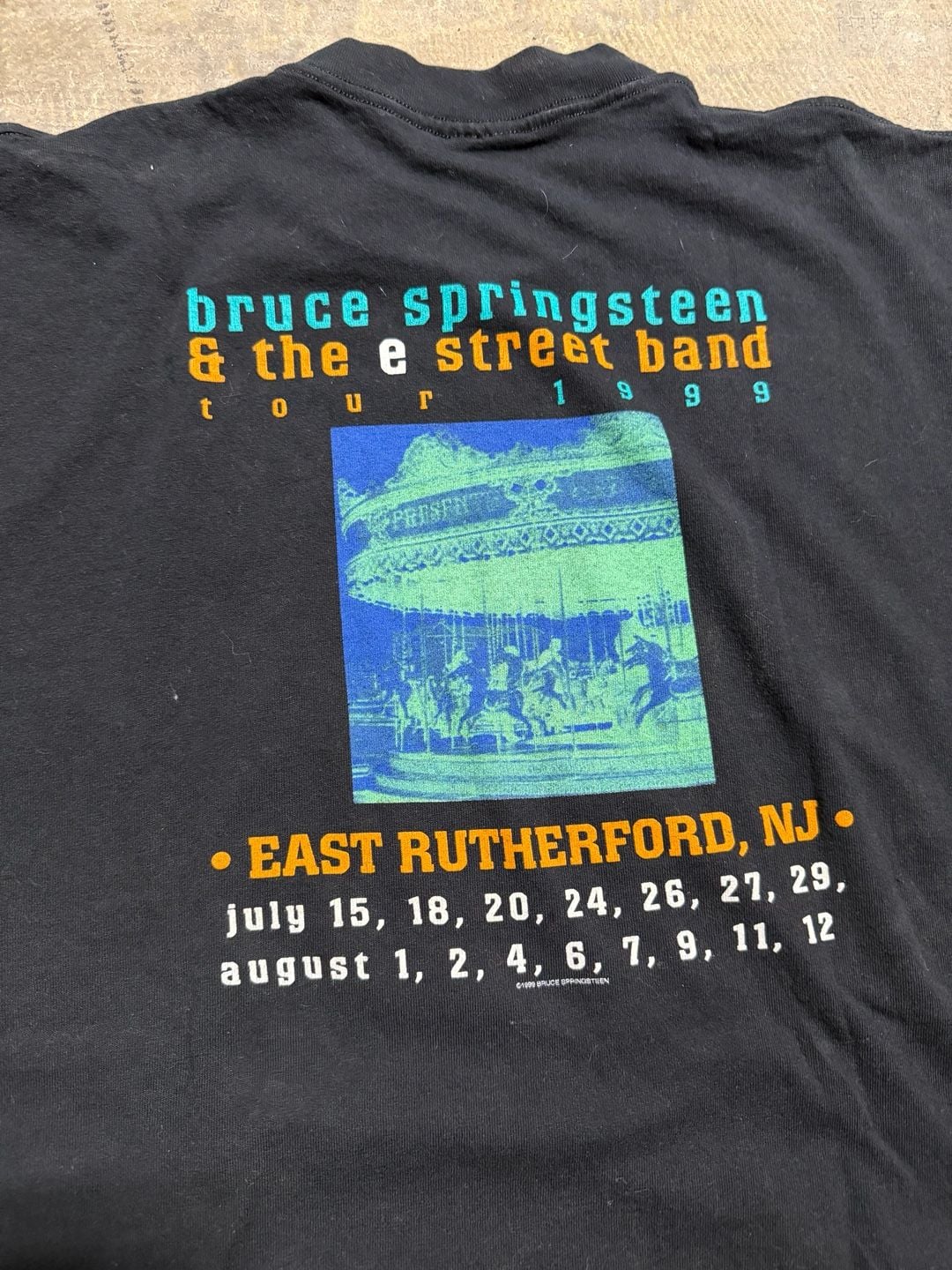 Bruce Springsteen & The E Street Band 1999 Tour T-Shirt Black 6