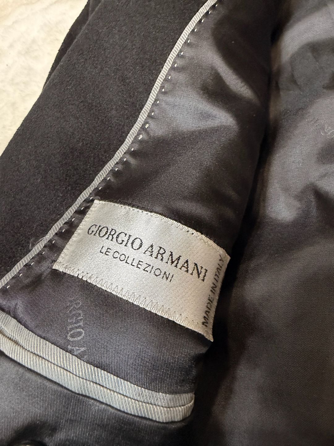 Giorgio Armani Wool Cashmere Overcoat Black 7