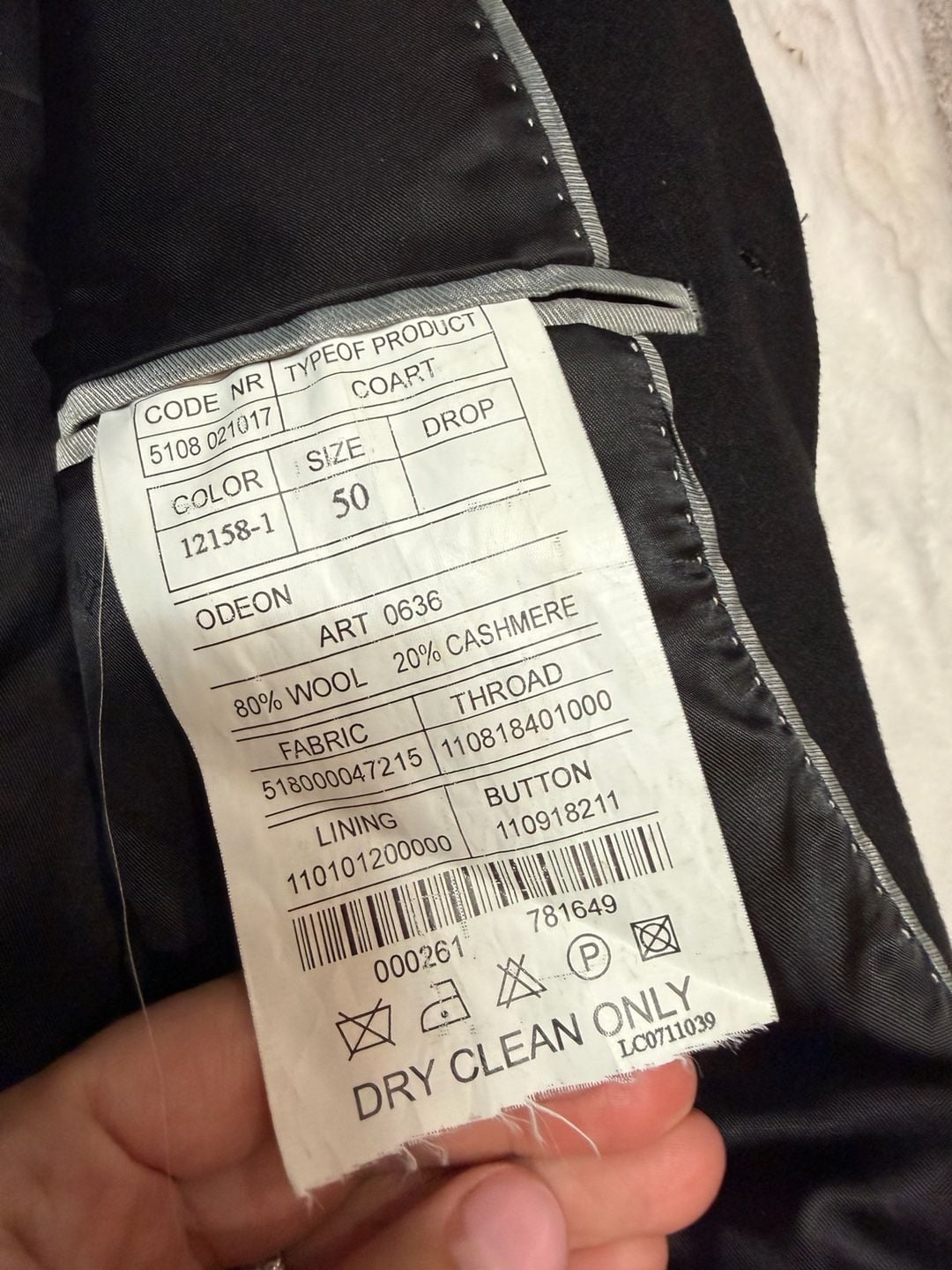 Giorgio Armani Wool Cashmere Overcoat Black 13