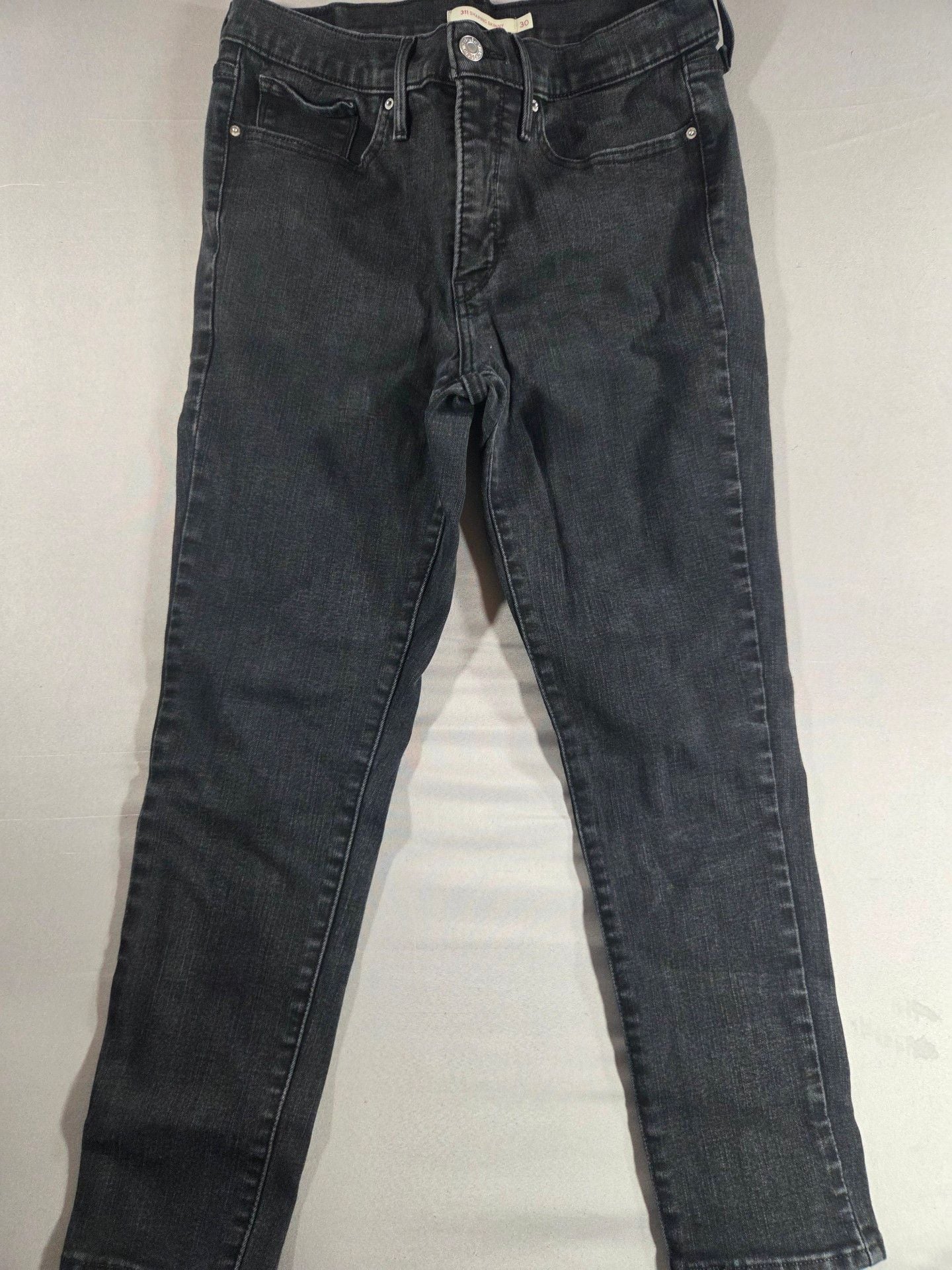 Levi's 311 Shaping Skinny Jeans Size 30 Black Denim 2
