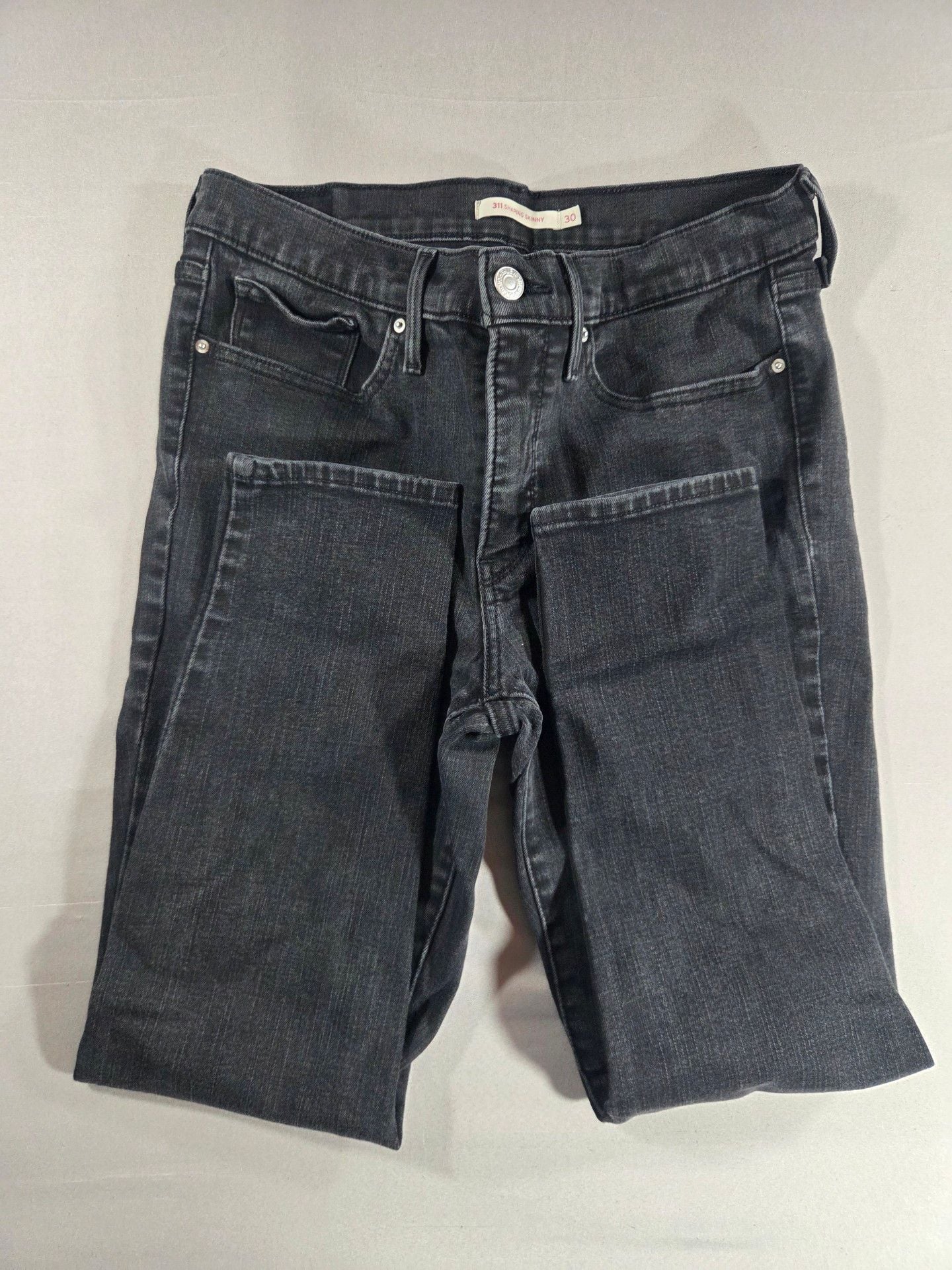 Levi's 311 Shaping Skinny Jeans Size 30 Black Denim 3