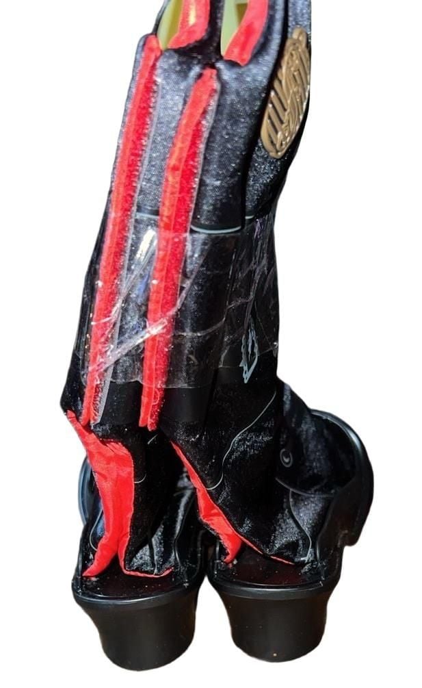 Universal City Studios Wicked Costume Boots Black Red Square Toe 4