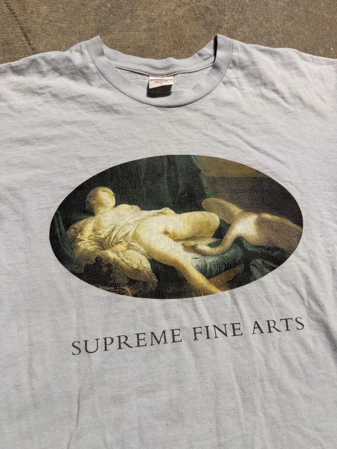 Supreme Fine Arts Leda and the Swan T-Shirt Size L Light Blue 2