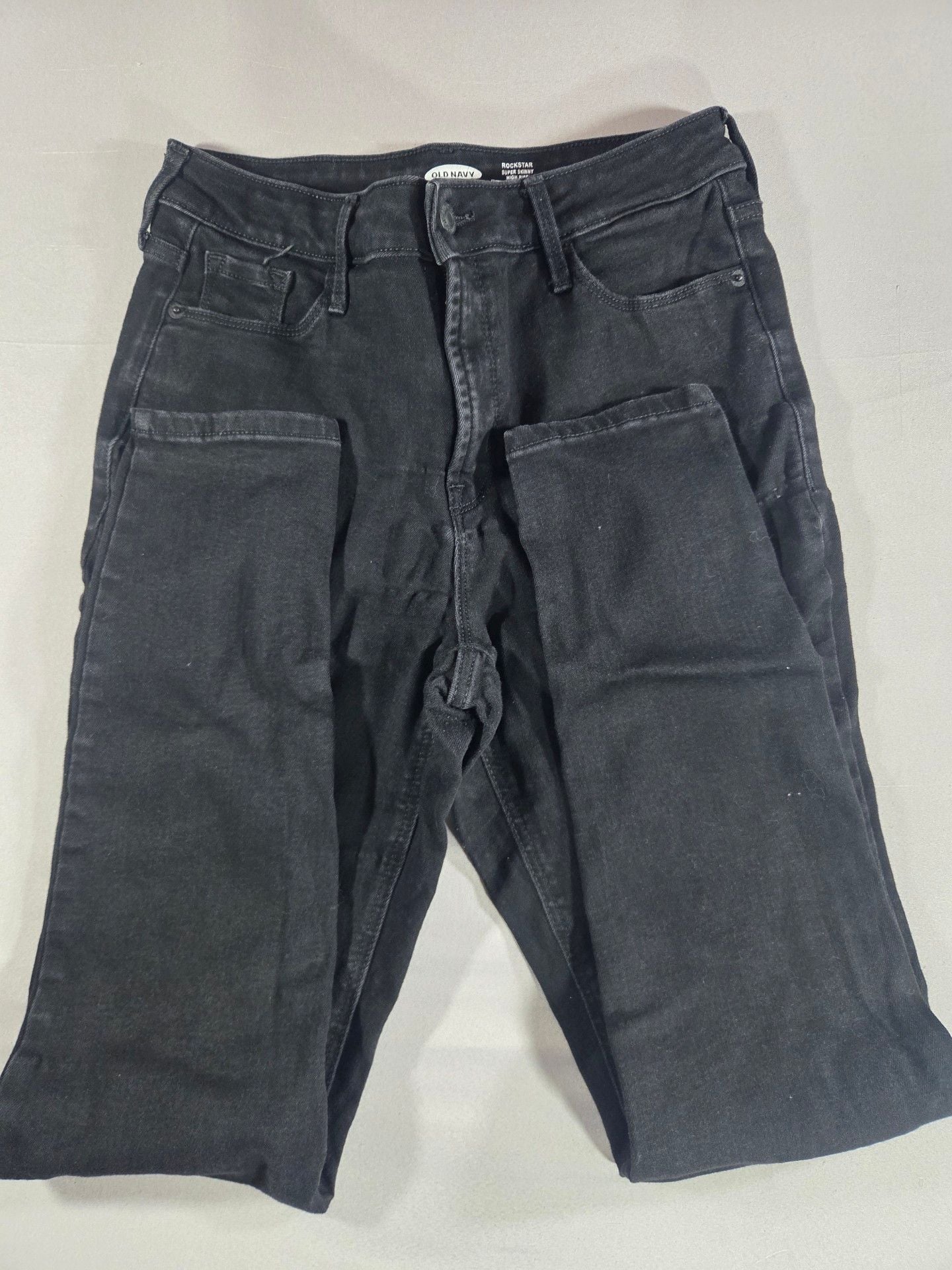 Old Navy Rockstar Jeans Size 8 Black Skinny Denim 3