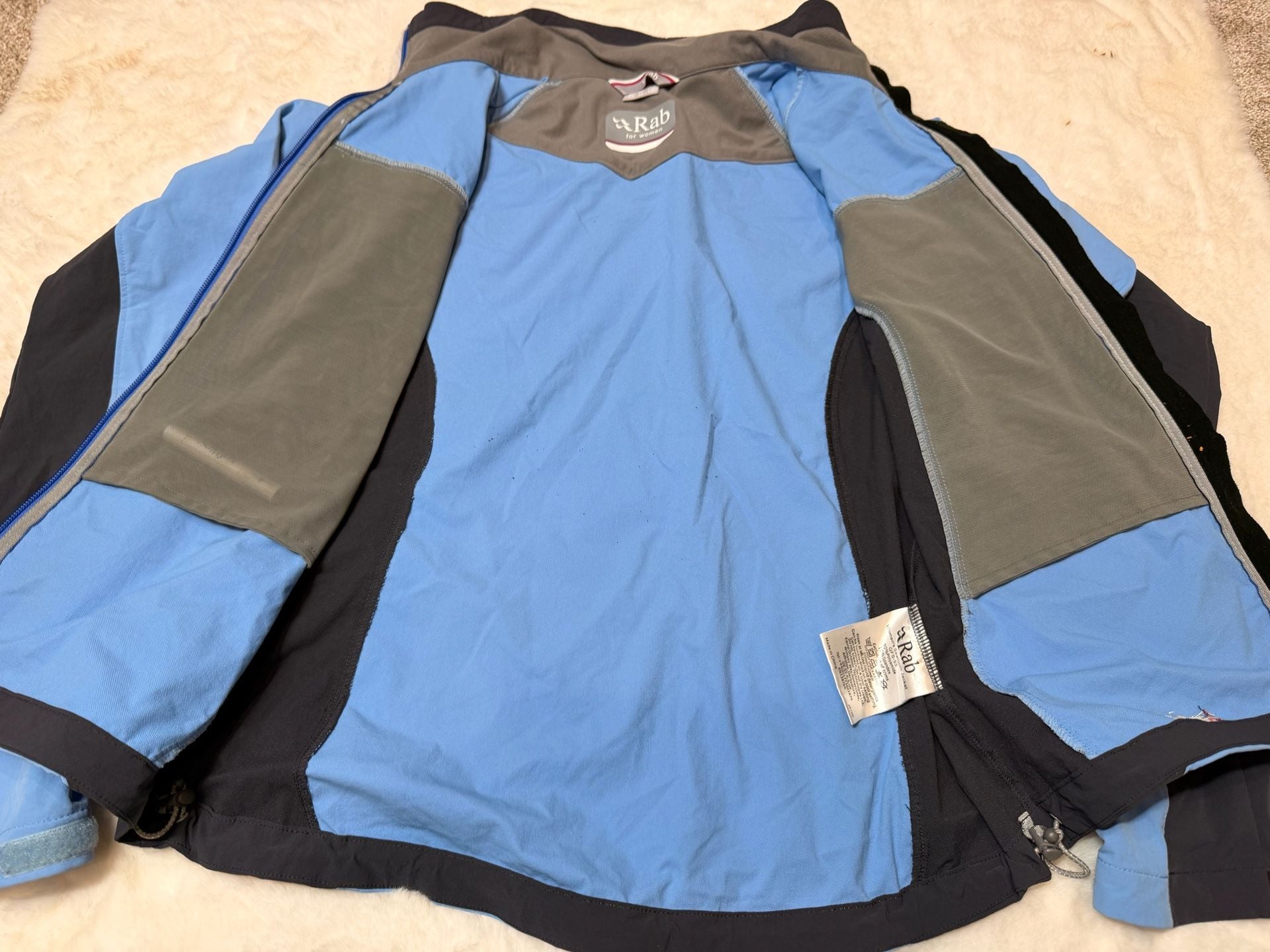 Rab Women's Sawtooth Jacket Size M Blue Softshell 8