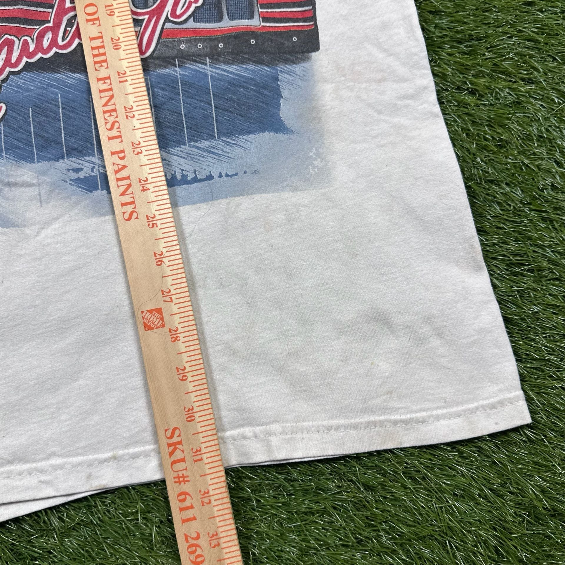 Vintage Y2K Dale Earnhardt Jr Number 8 Budweiser NASCAR All Over Print Racing T-Shirt L 7