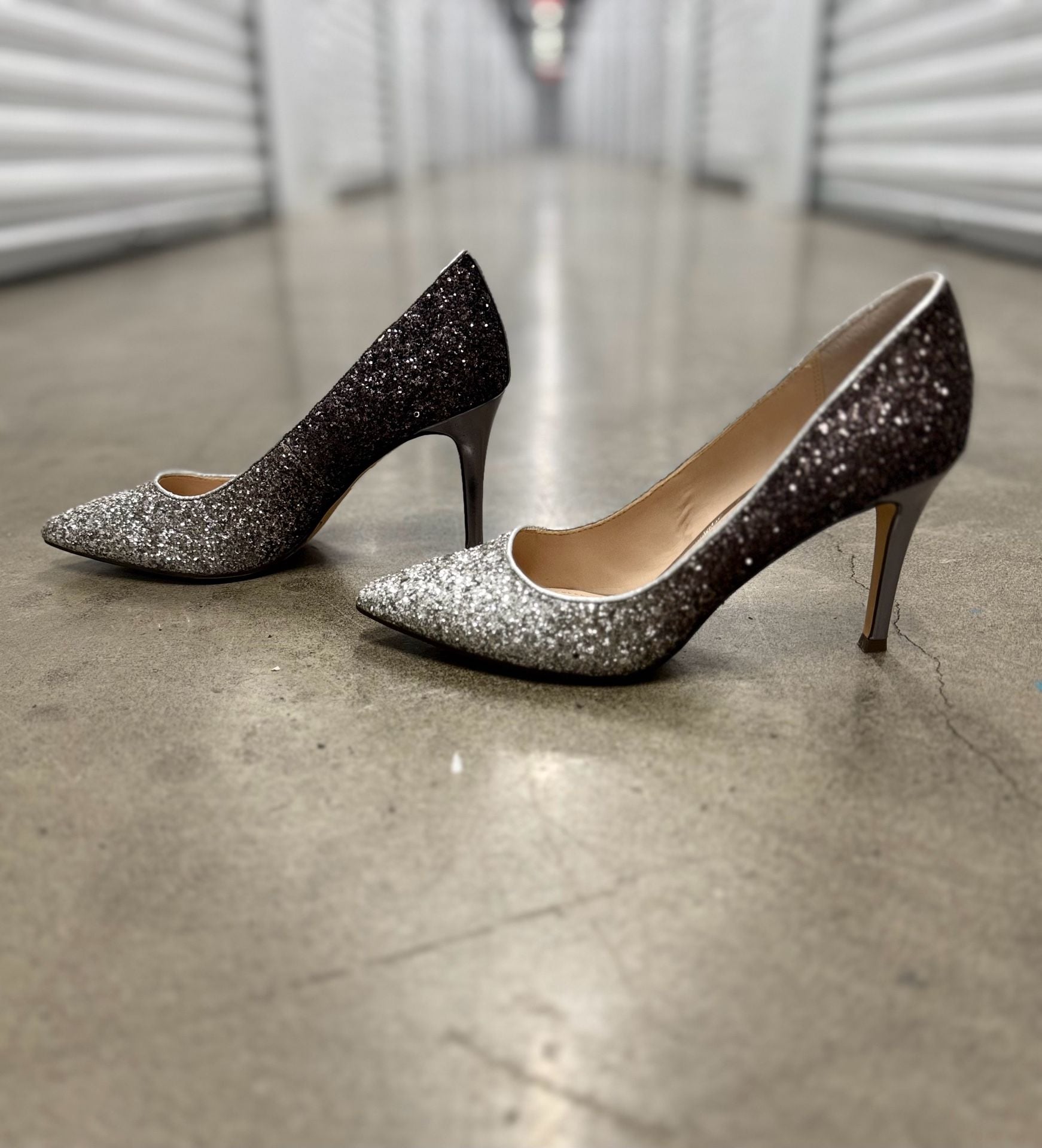 Nina Glitter Ombre Pointed Toe Stiletto Heels 3