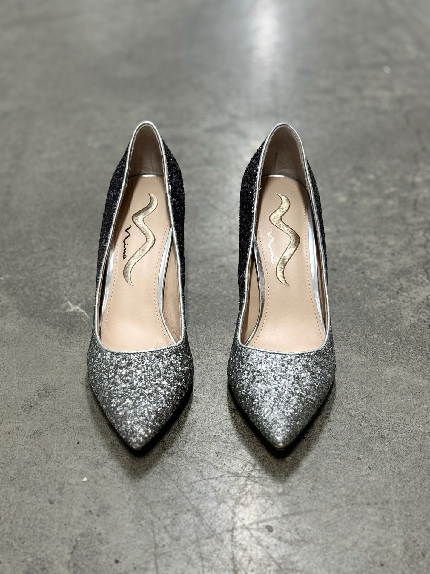 Nina Glitter Ombre Pointed Toe Stiletto Heels 4
