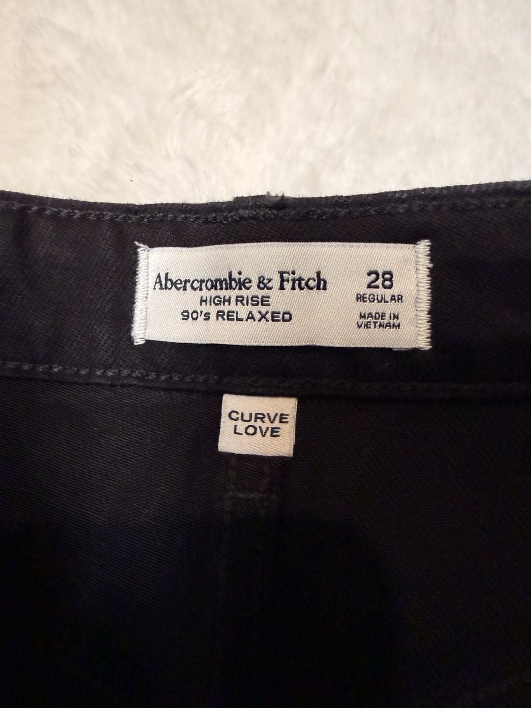Abercrombie & Fitch Curve Love High Rise 90's Relaxed Size 28 Black Jeans 5