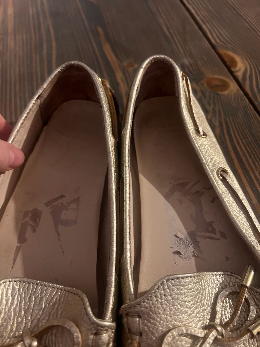 Cole Haan Gold Leather Driving Moccasins Size 9B 8