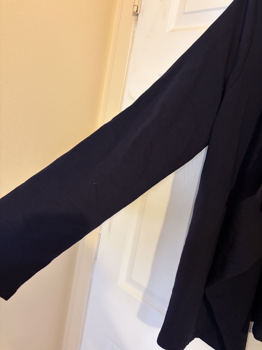 Talbots Open Front Drape Cardigan Black 3