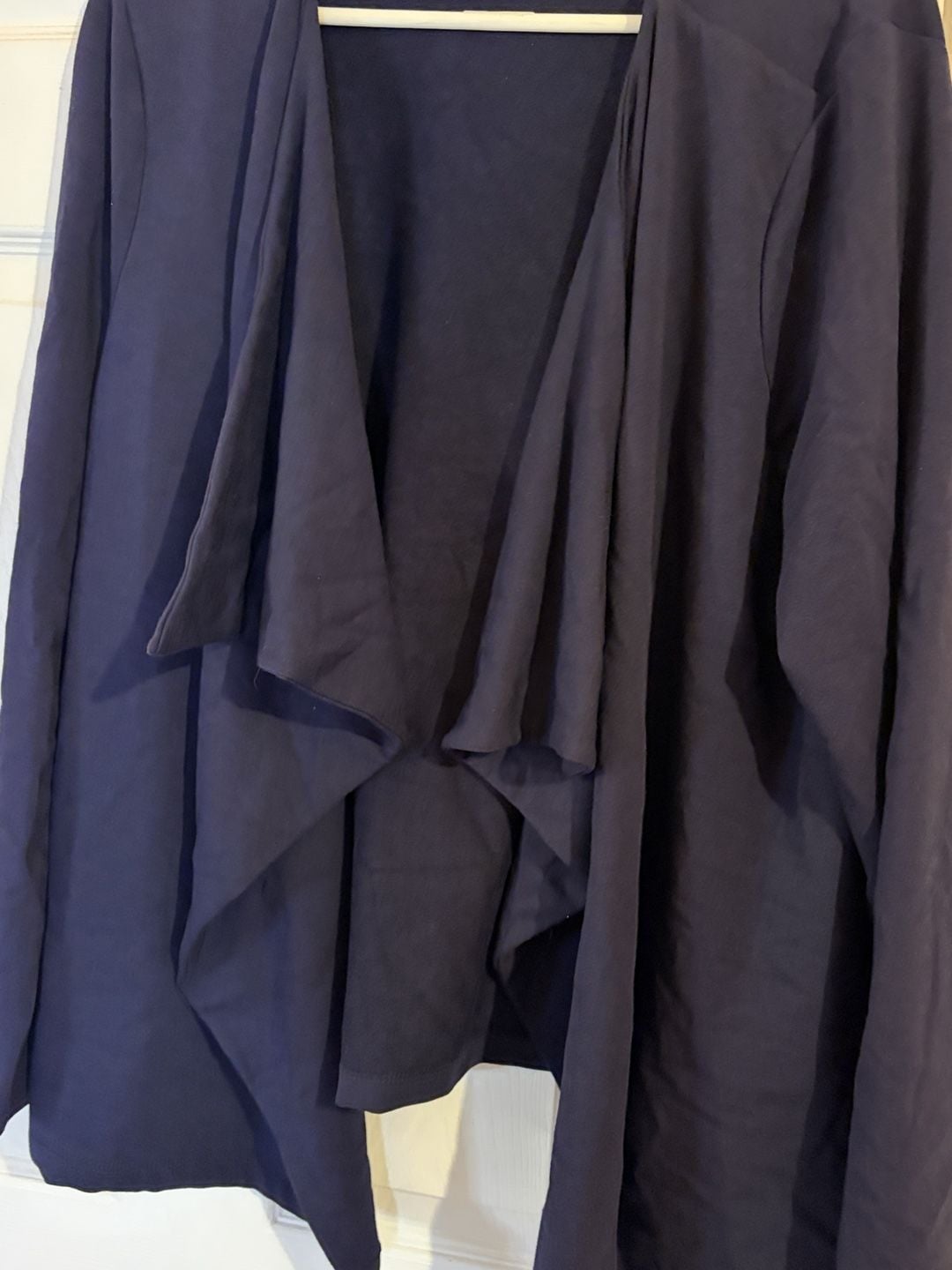 Talbots Open Front Drape Cardigan Black 4