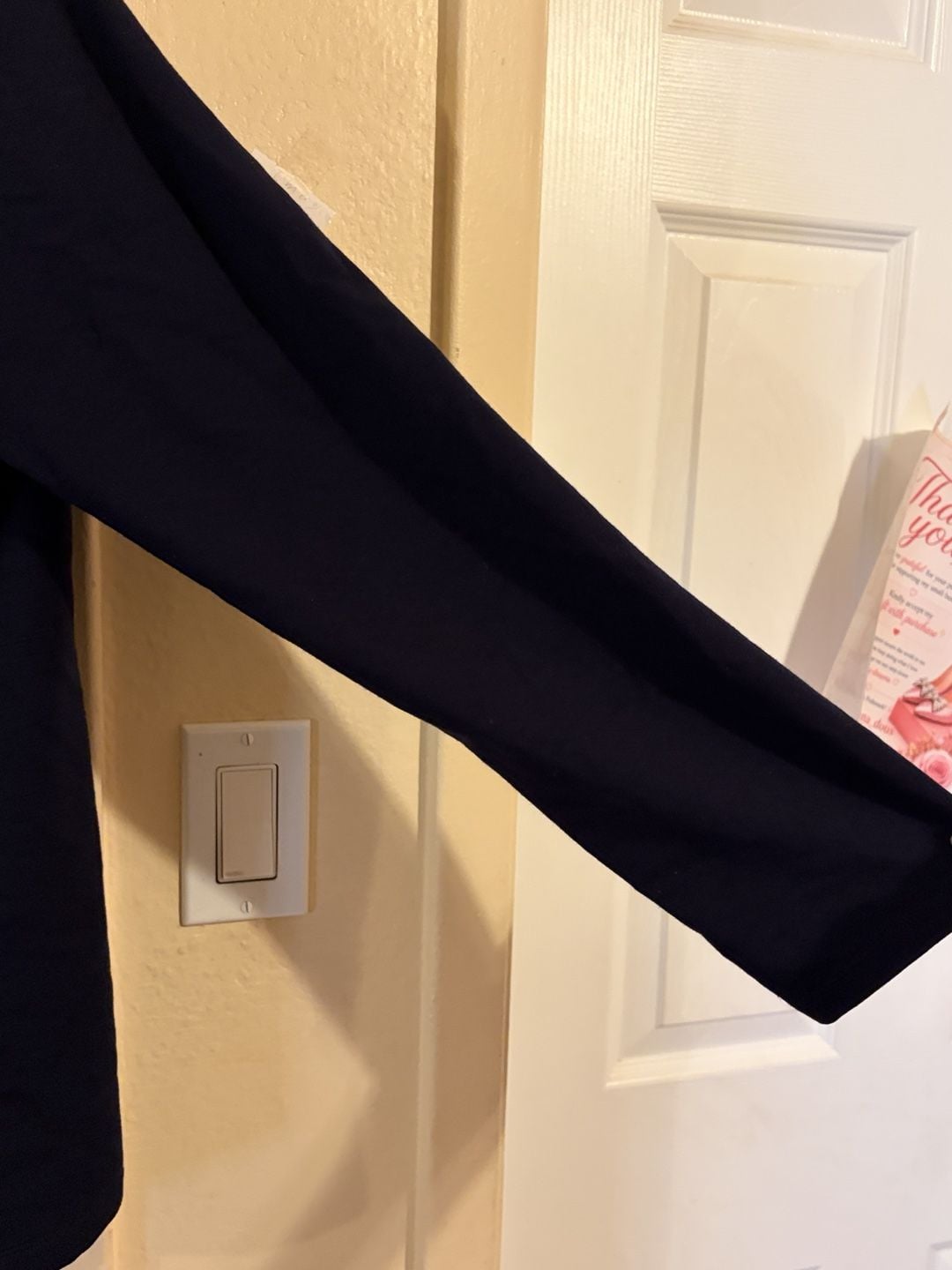 Talbots Open Front Drape Cardigan Black 6