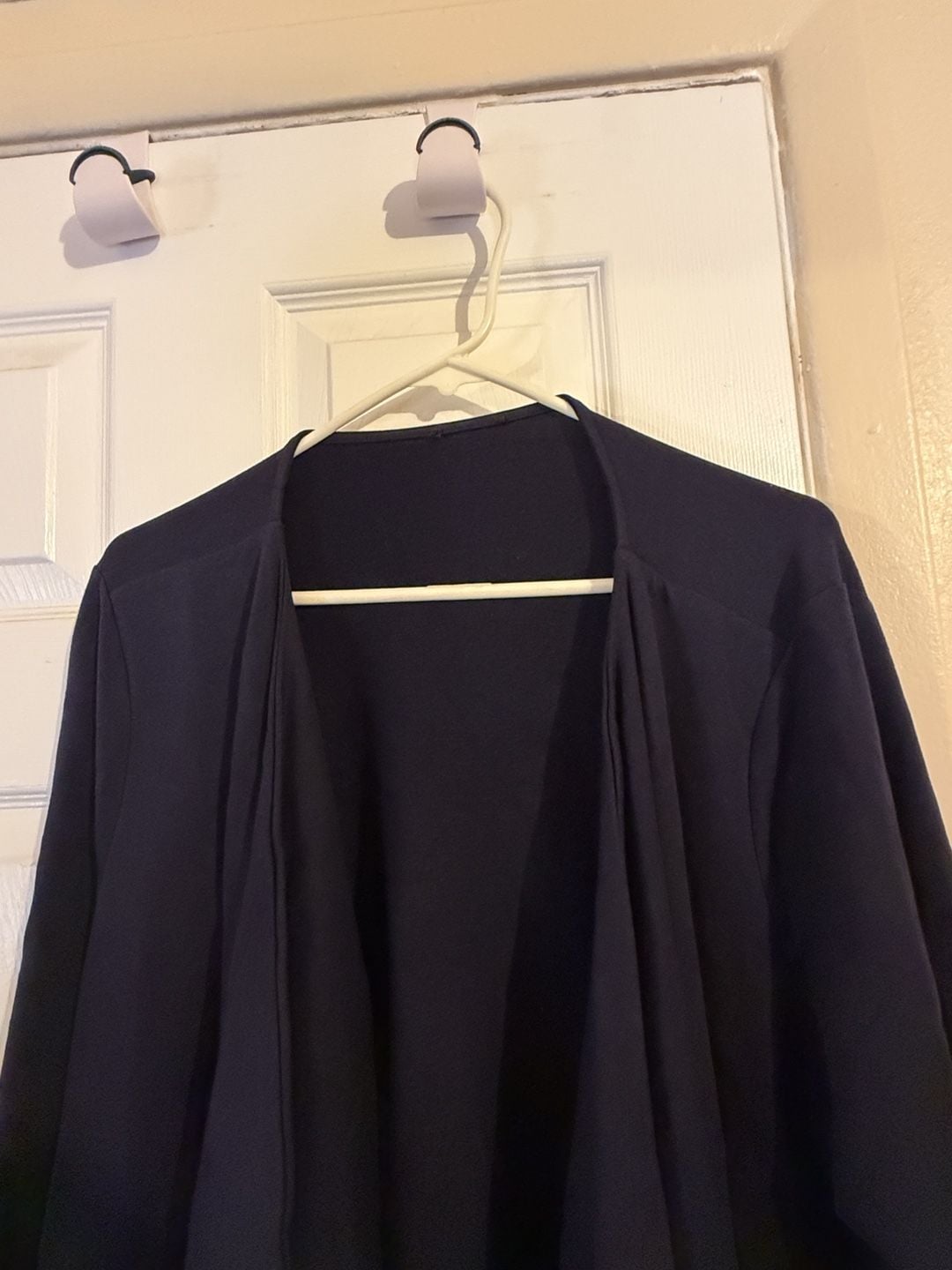 Talbots Open Front Drape Cardigan Black 10