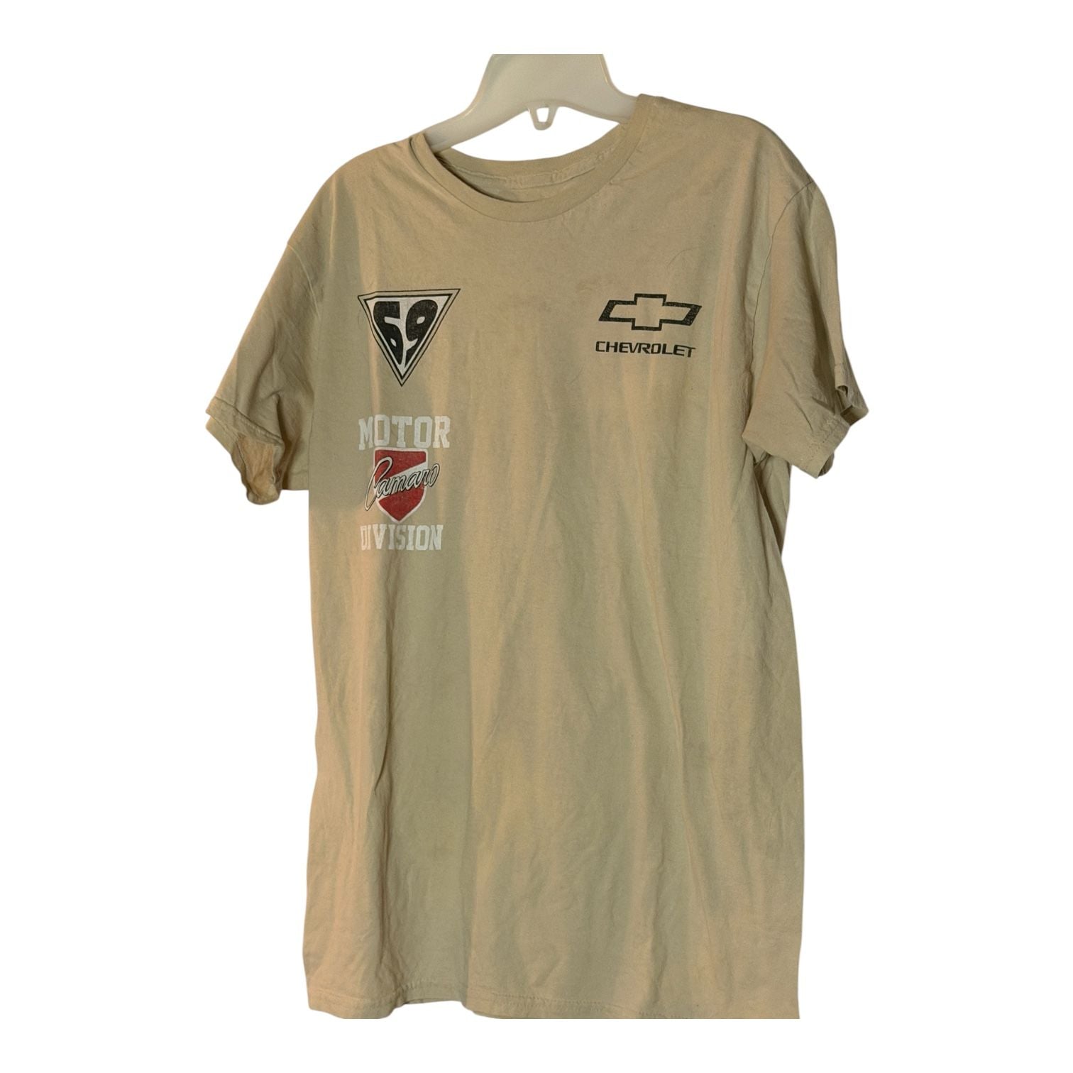 Chemistry Chevrolet Camaro Graphic T-Shirt Size M Tan Cotton 2