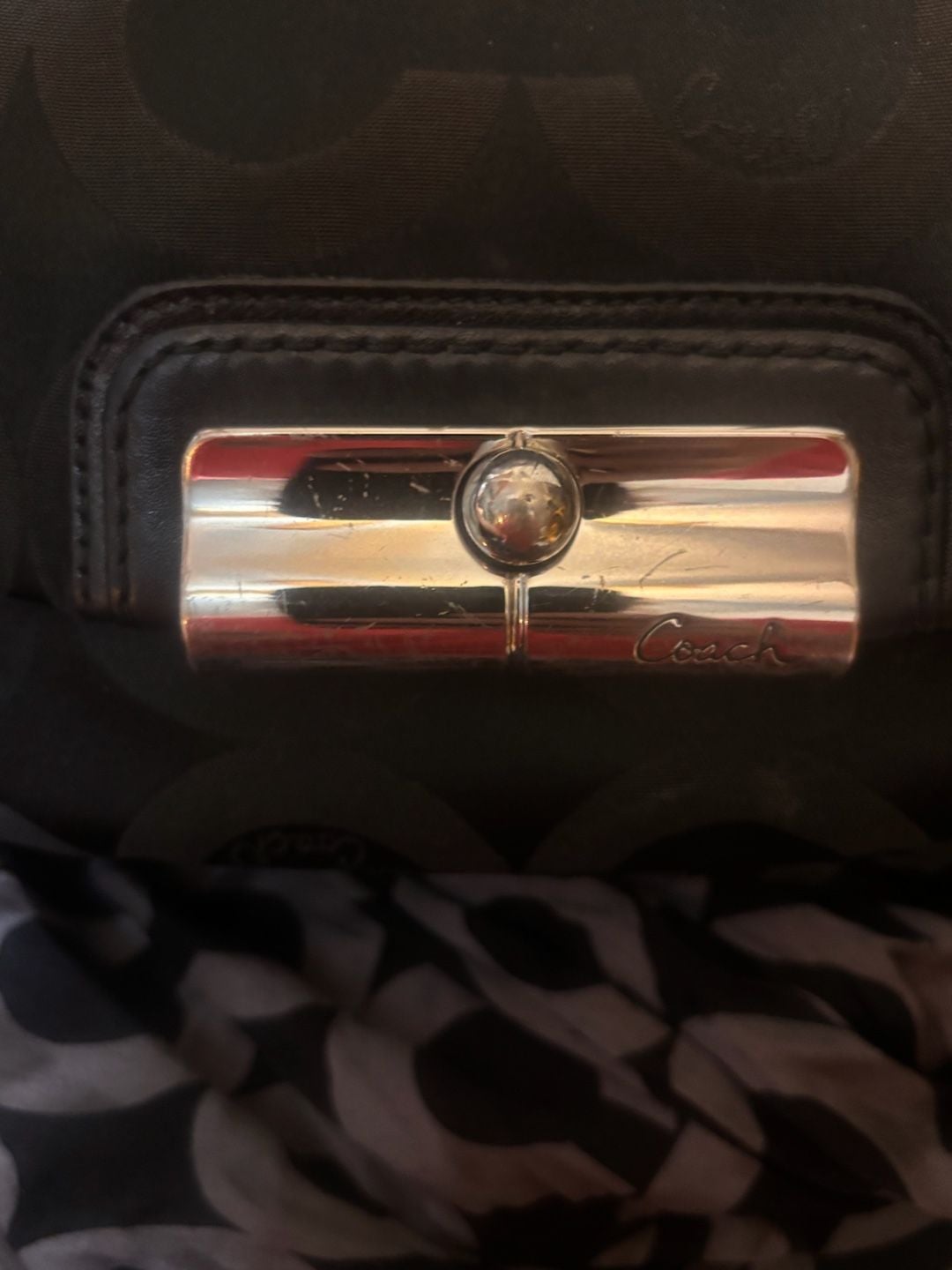 Coach Black Signature C Pop C Monogram Shoulder Bag 8