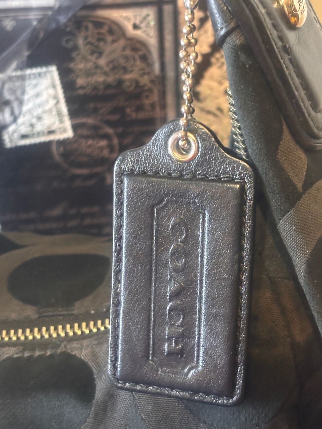 Coach Black Signature C Pop C Monogram Shoulder Bag 4