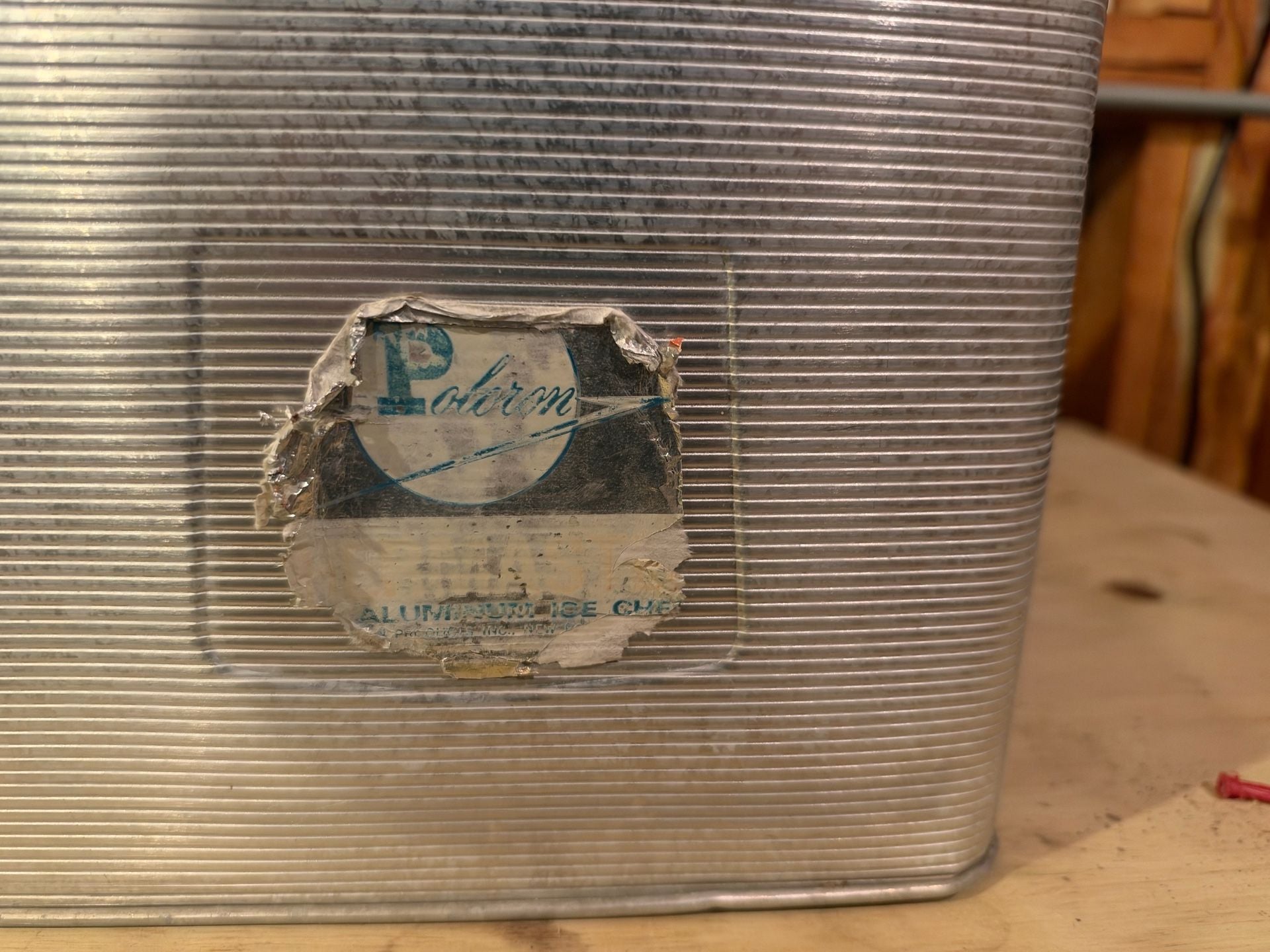 Poloron Vintage Aluminum Ice Chest Cooler 2