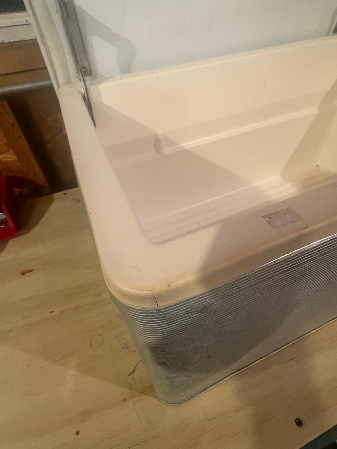 Poloron Vintage Aluminum Ice Chest Cooler 12