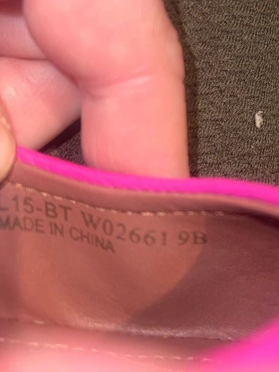 Cole Haan Wedge Heels Pink Leather Bow Ballet Flats 9B 8