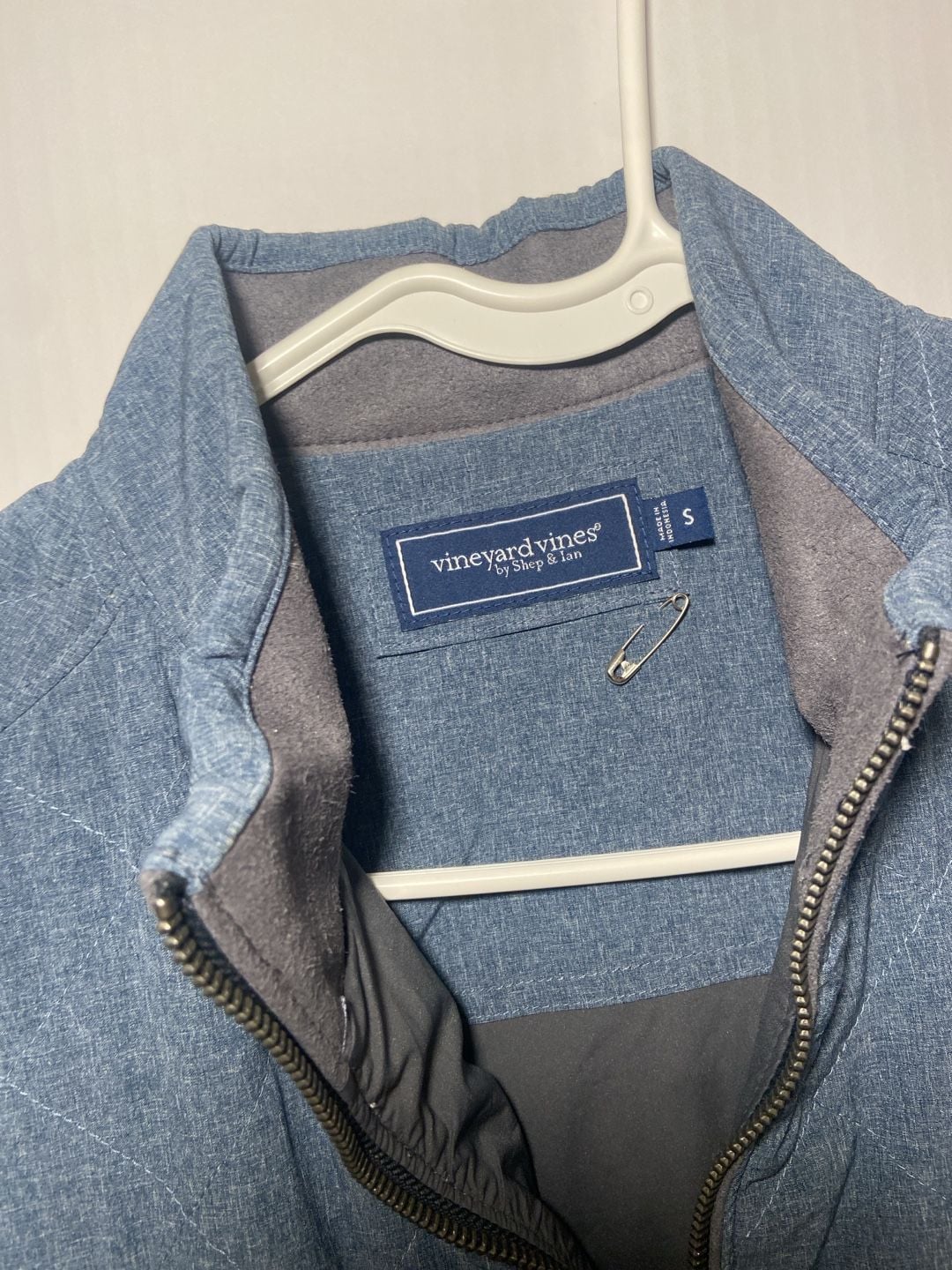 Vineyard Vines Quilted Vest Size Womens S Blue Full Zip 2