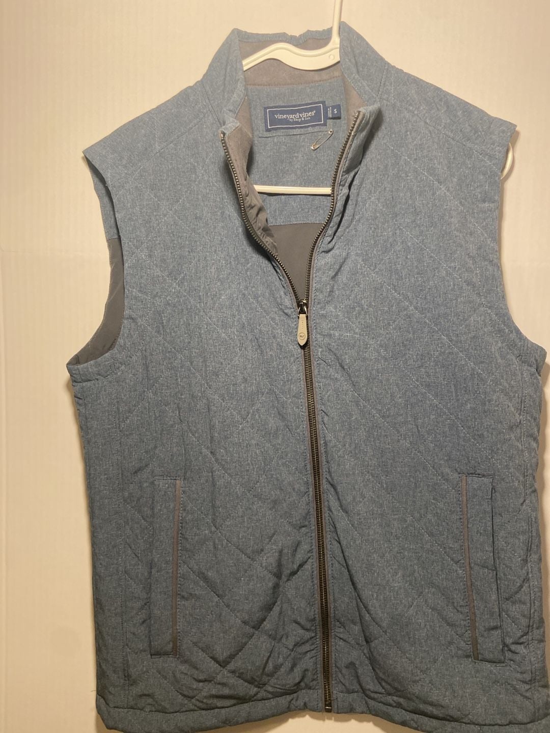 Vineyard Vines Quilted Vest Size Womens S Blue Full Zip 3