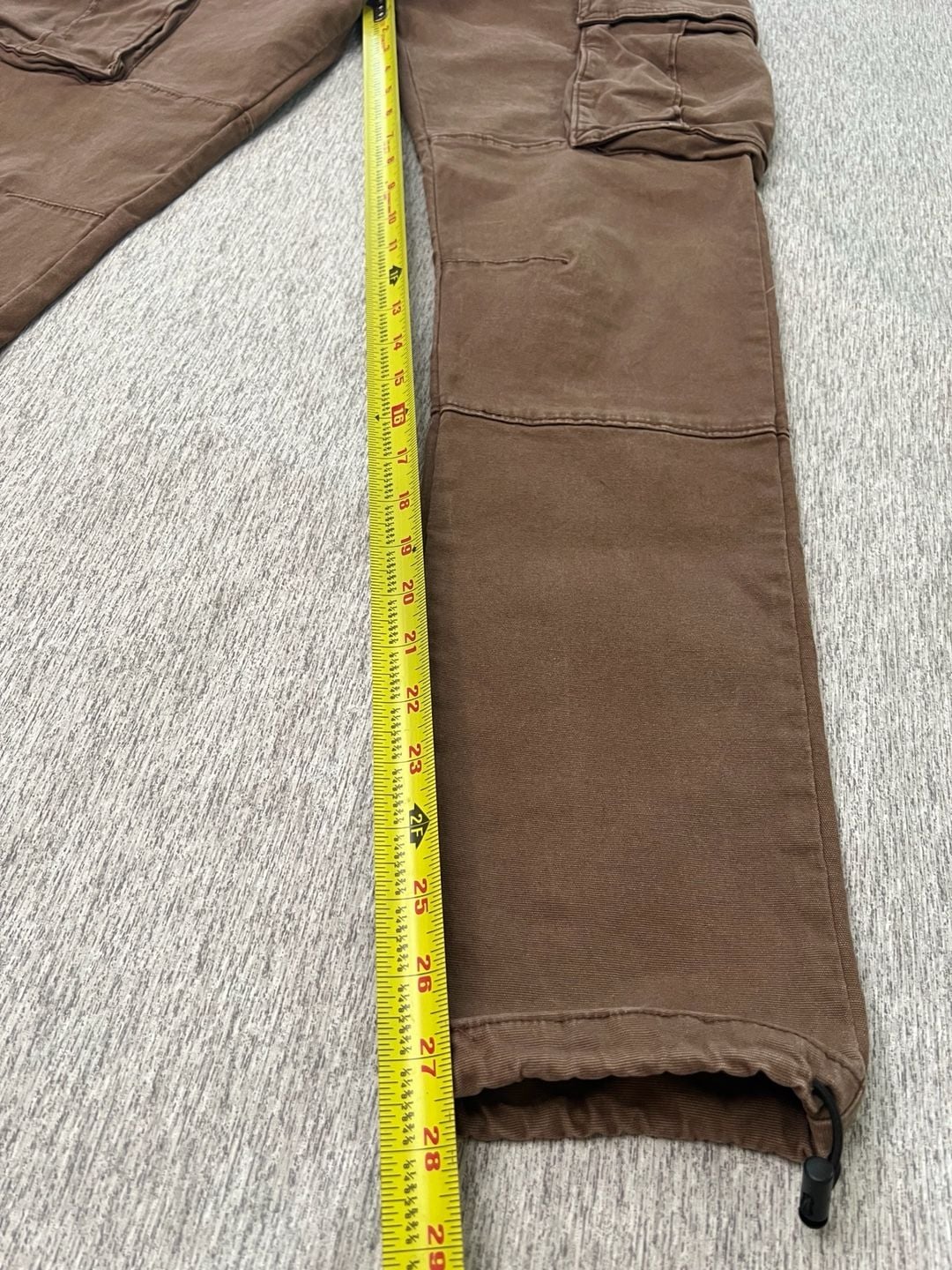 PacSun Slim Cargo Pants Size S Brown Drawstring Cotton Stretch 3