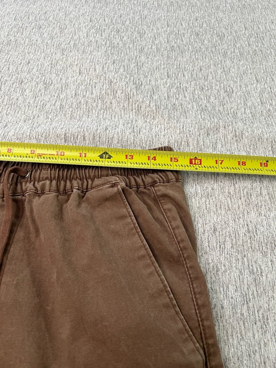 PacSun Slim Cargo Pants Size S Brown Drawstring Cotton Stretch 5