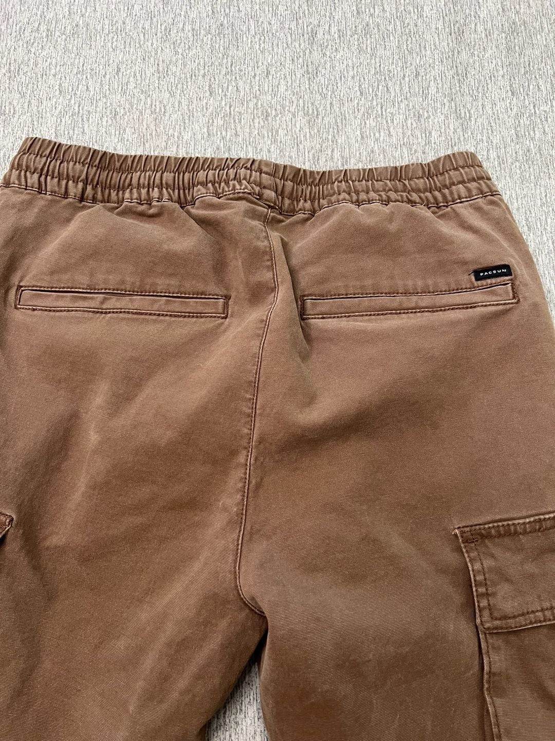 PacSun Slim Cargo Pants Size S Brown Drawstring Cotton Stretch 10