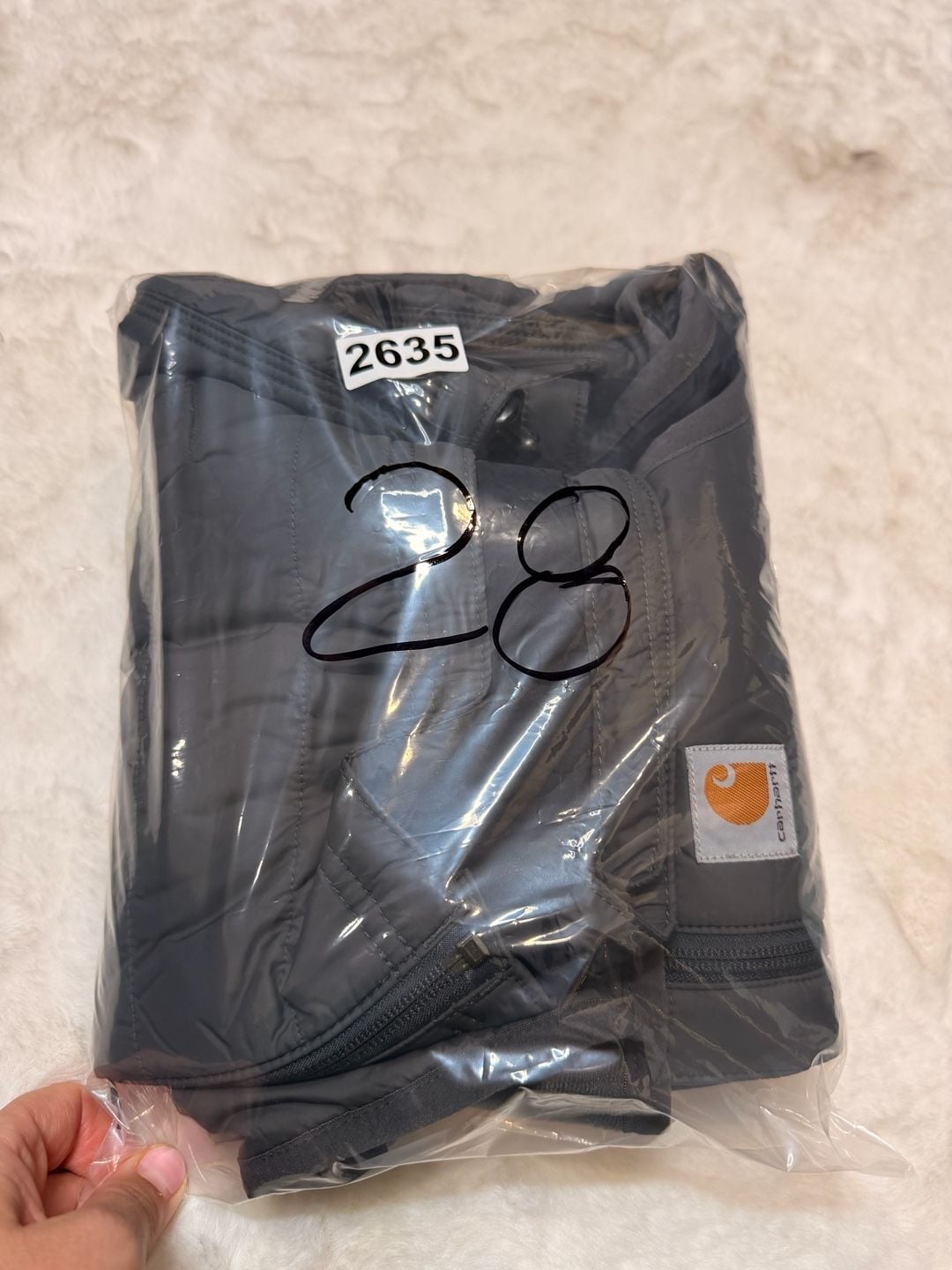 Carhartt Gilliam Vest Size M Gray Rain Defender DeLaval Logo 10