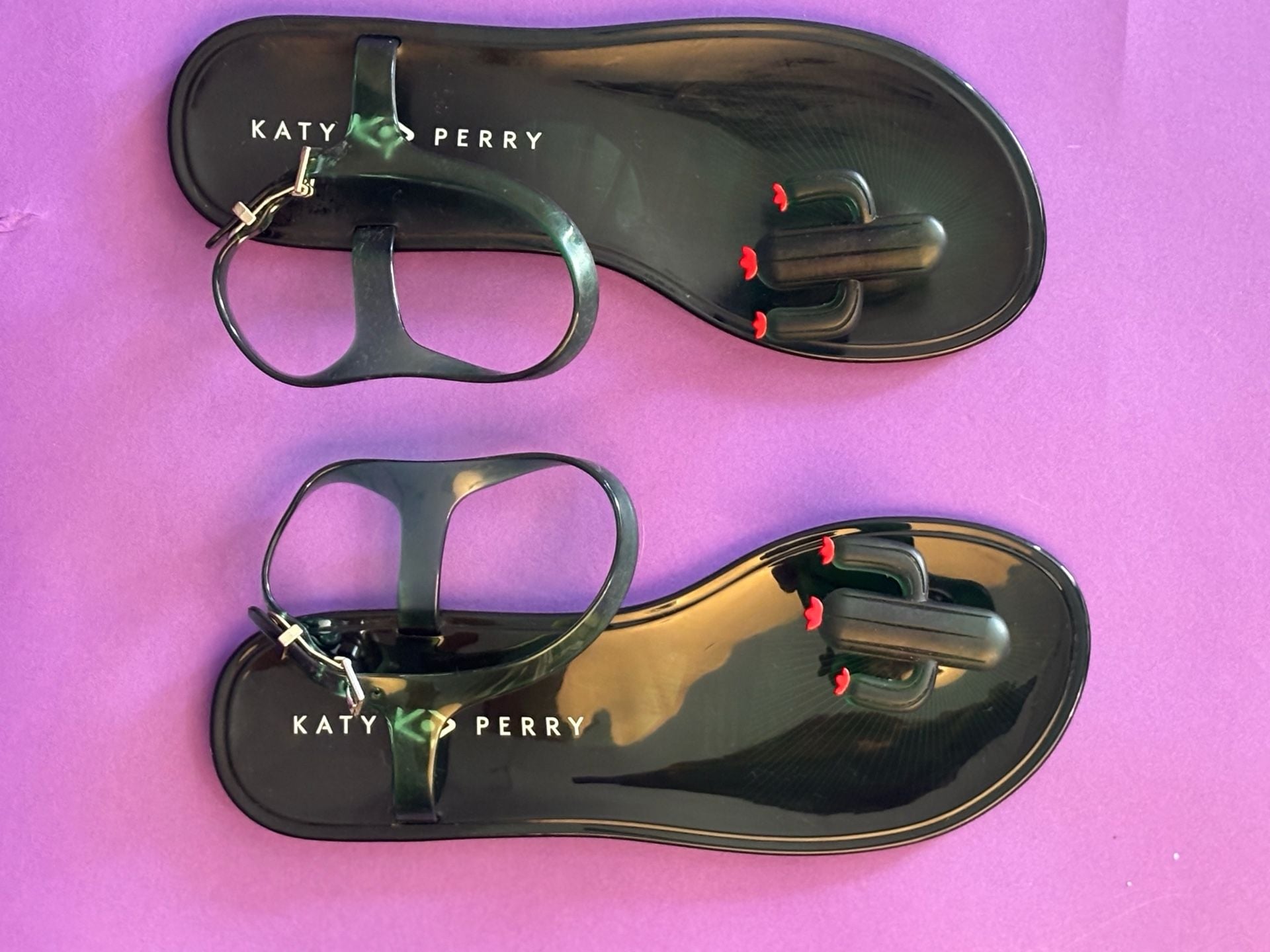 Katy Perry The Geli Sandals Size 8 Black Cactus Jelly 2