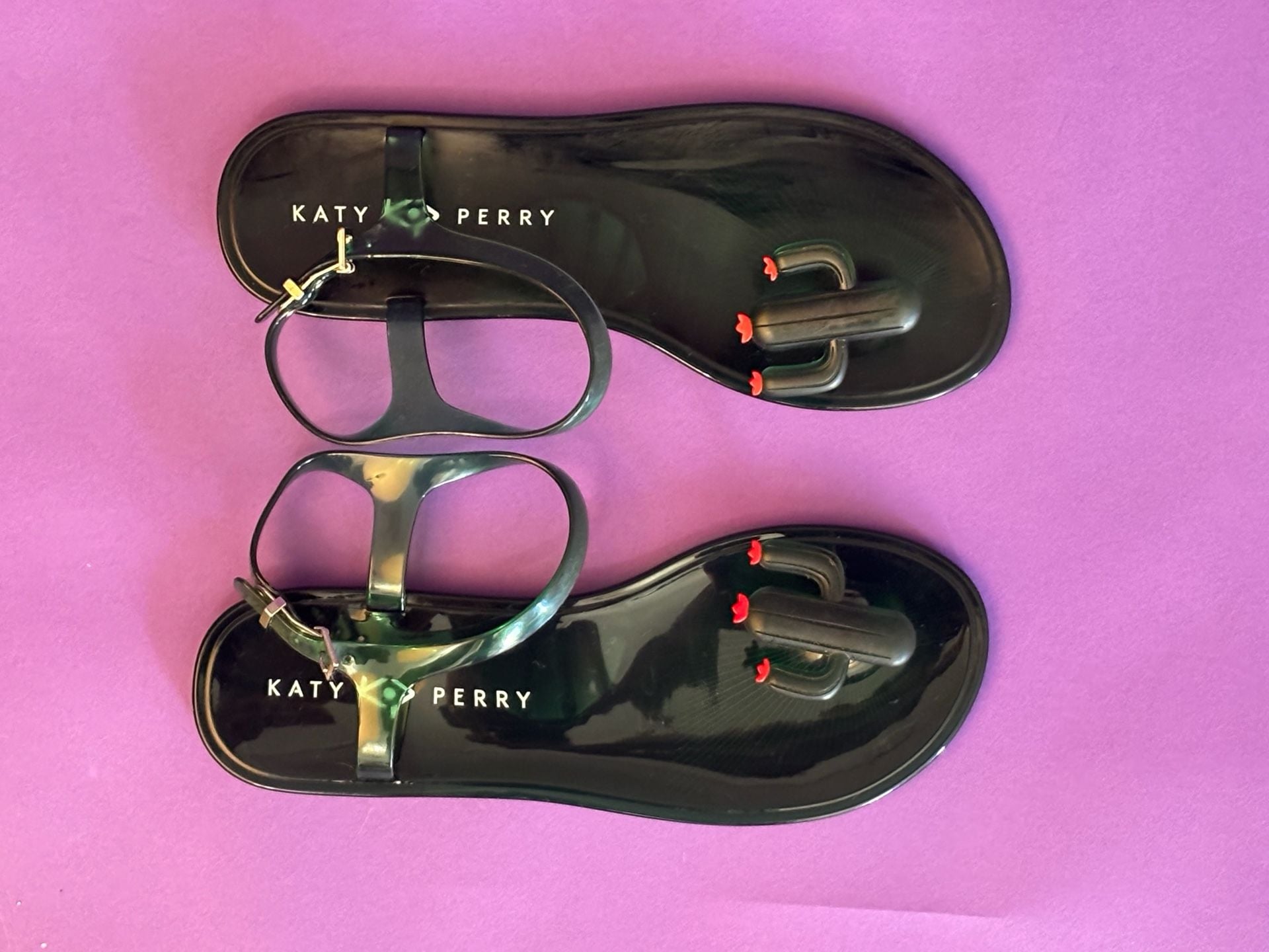 Katy Perry The Geli Sandals Size 8 Black Cactus Jelly 4