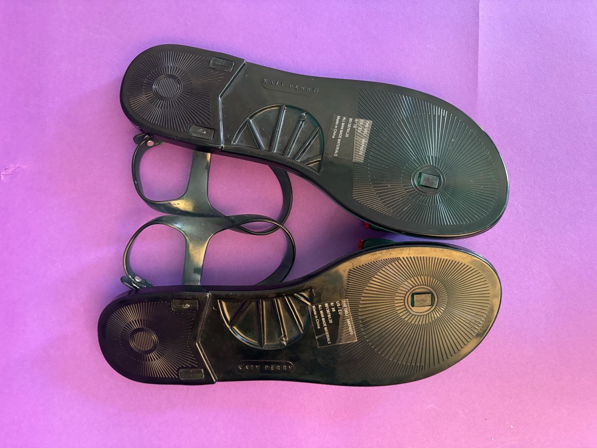 Katy Perry The Geli Sandals Size 8 Black Cactus Jelly 5